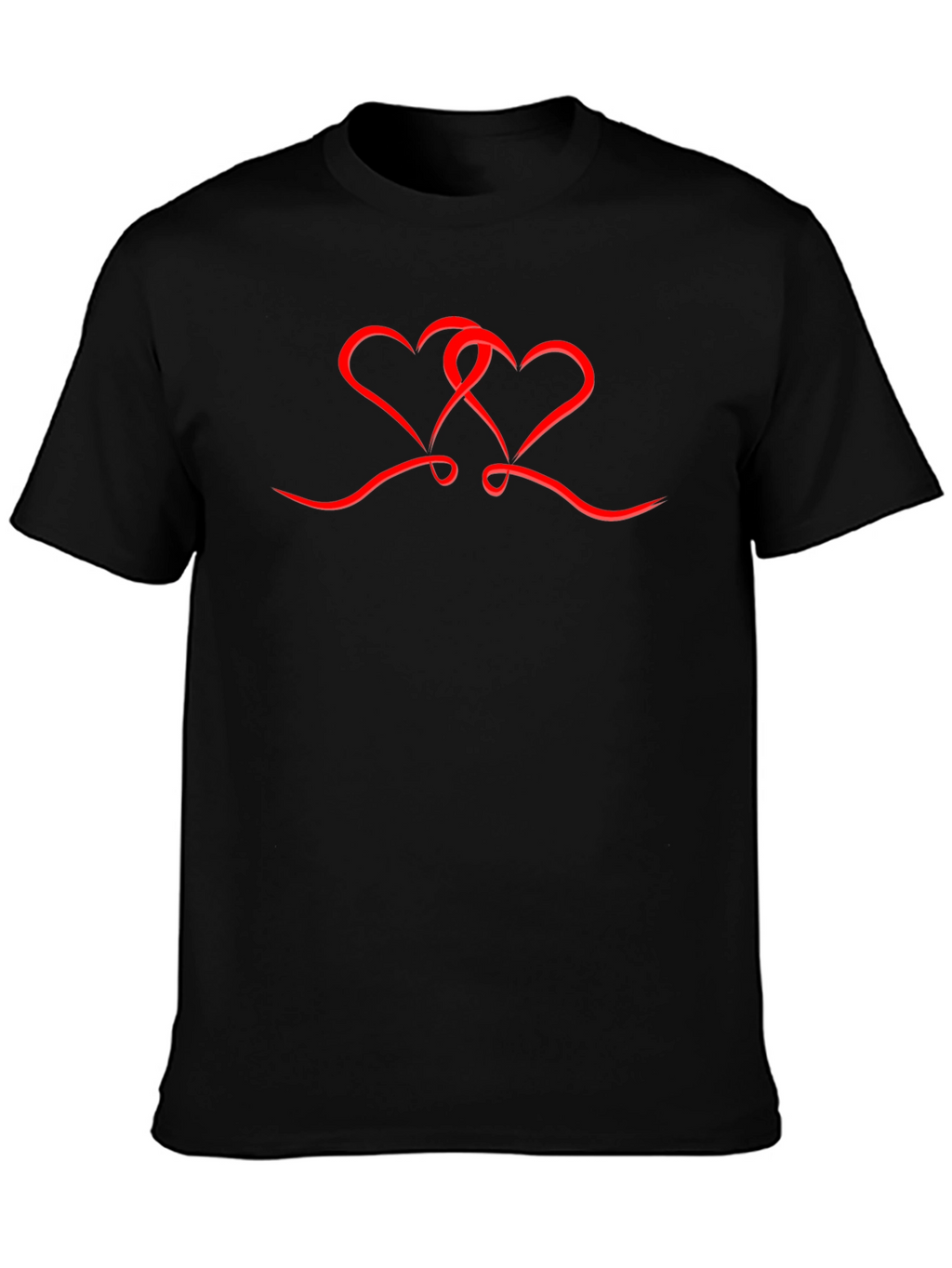 Heart Graphic Tee - Mens Black T-Shirt