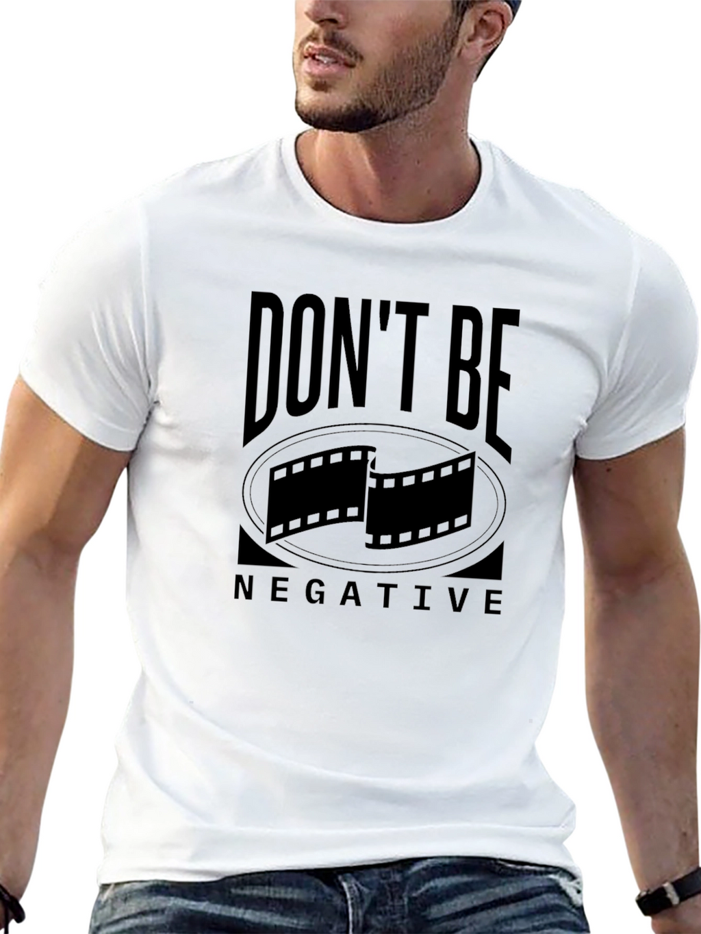 Dont Be Negative Film Reel Graphic T-Shirt