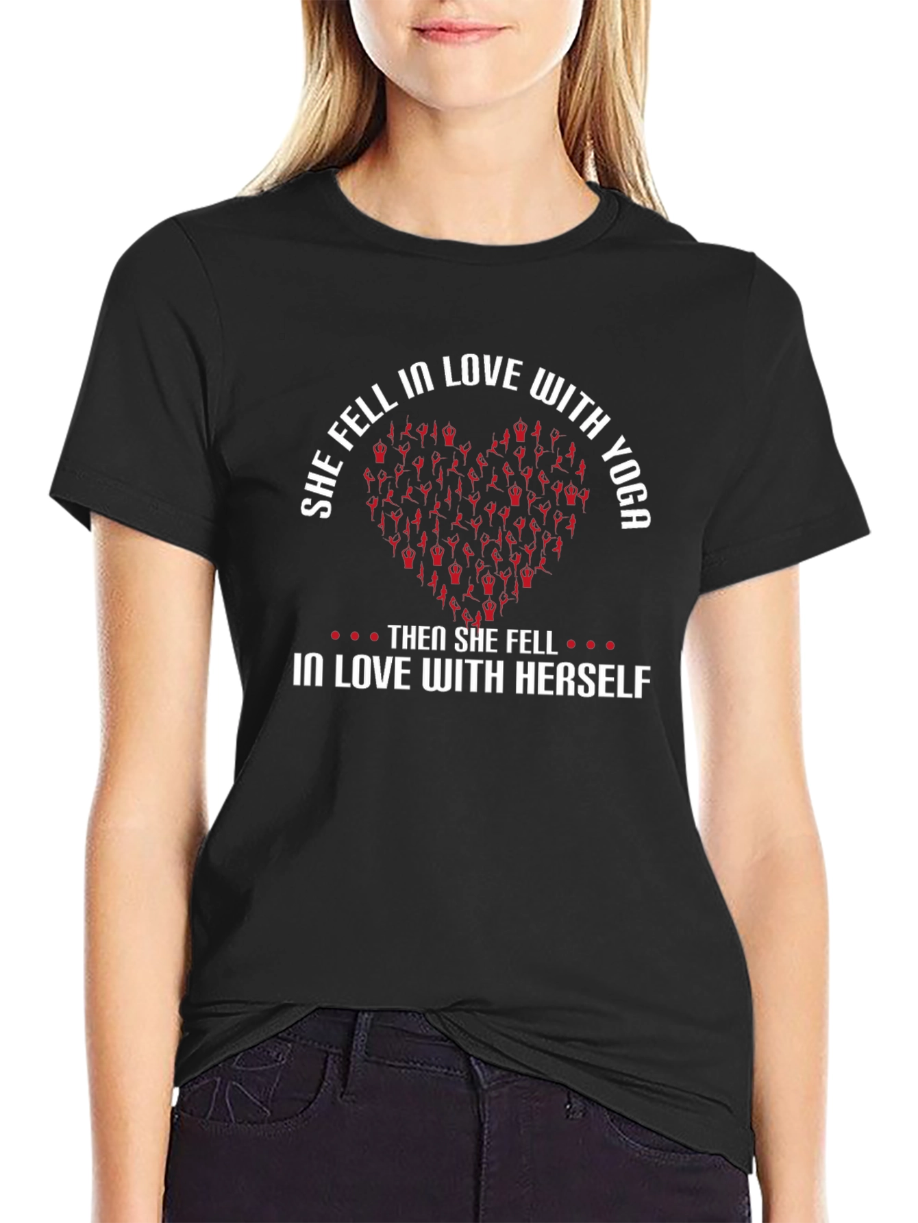 Yoga Lover T-Shirt - She Fell in Love with Yoga