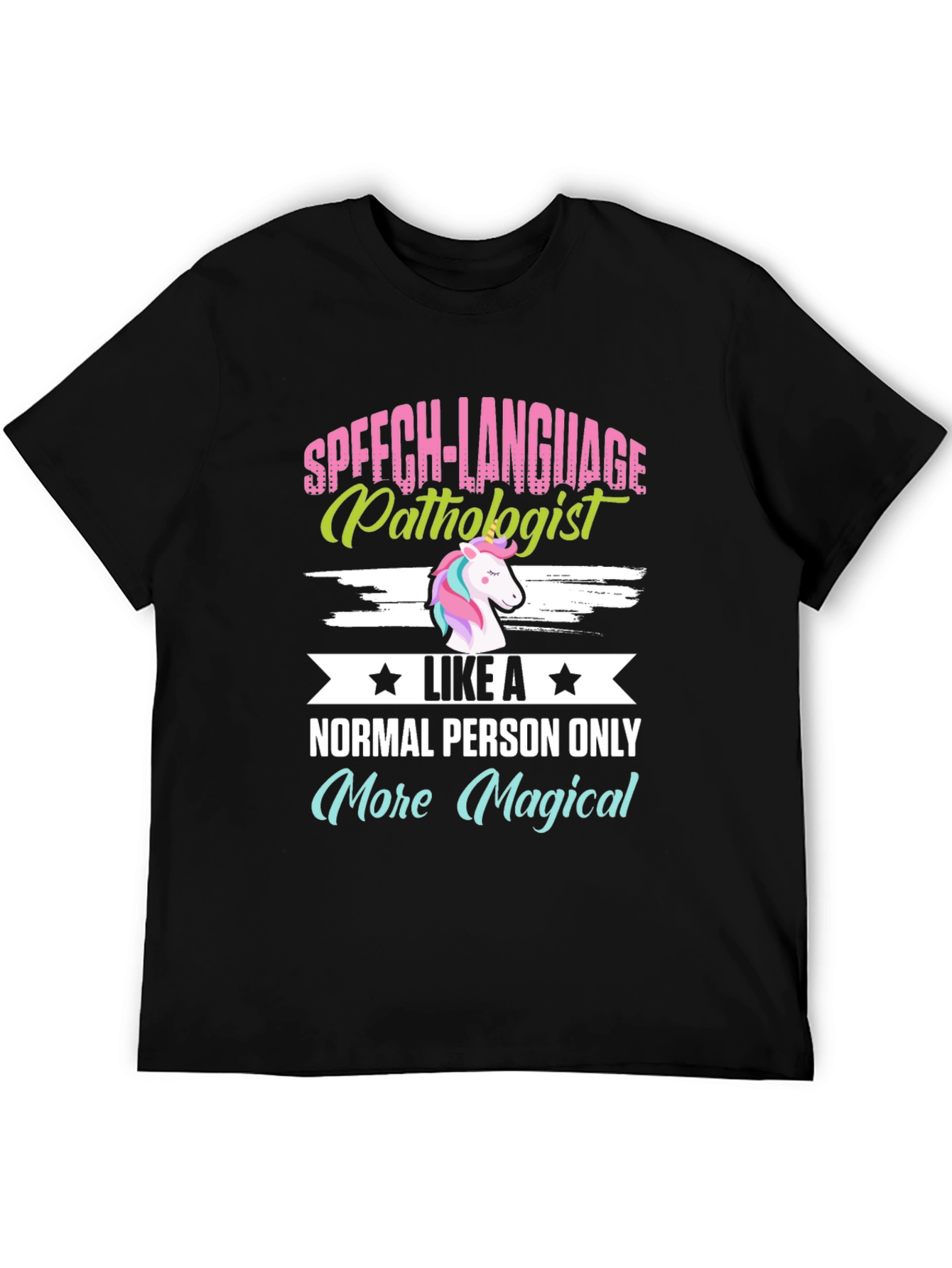 Speech Language Pathologist Magical Unicorn Graphic Tee