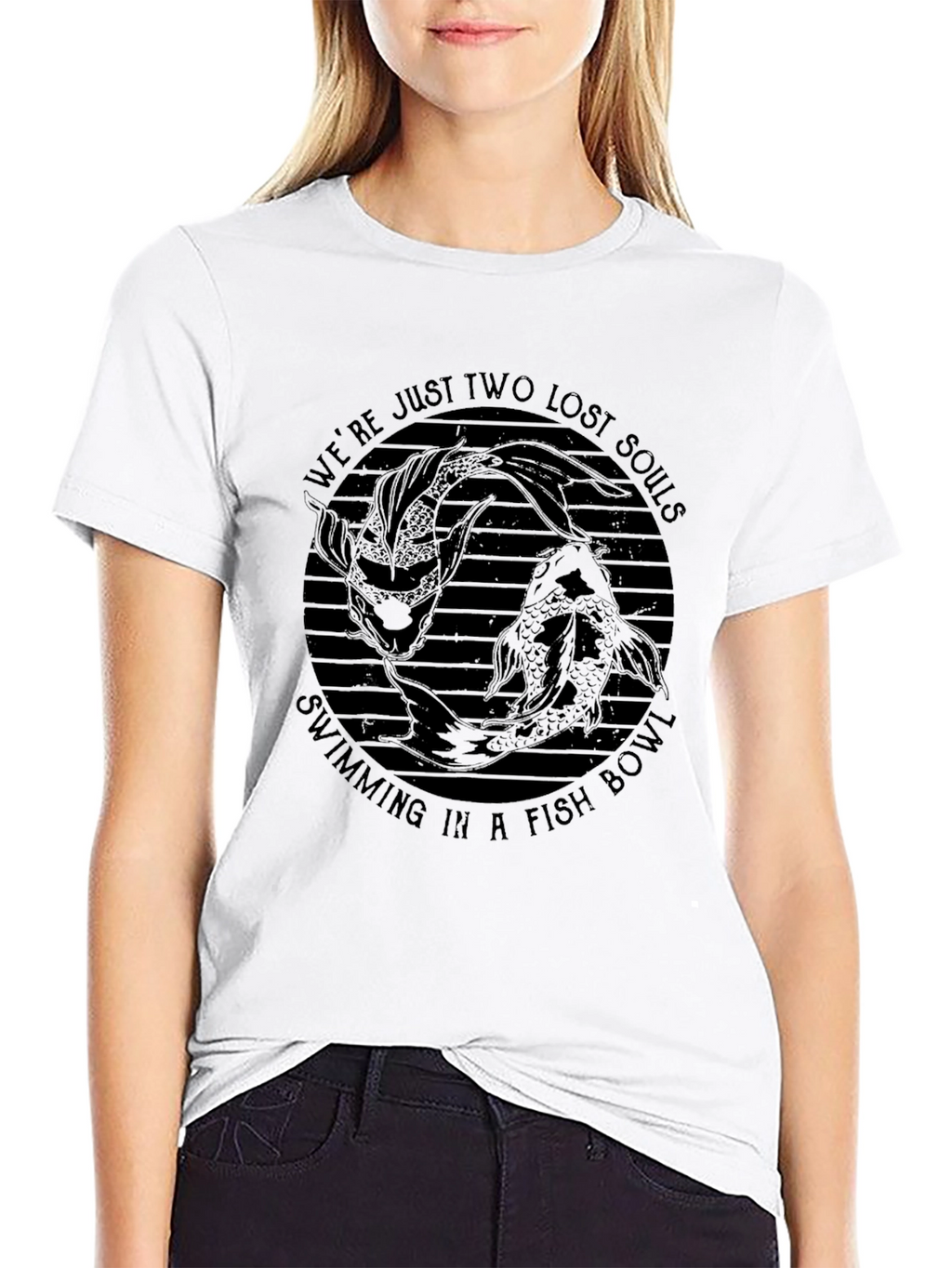 Lost Souls Fish Bowl Graphic T-Shirt - Black
