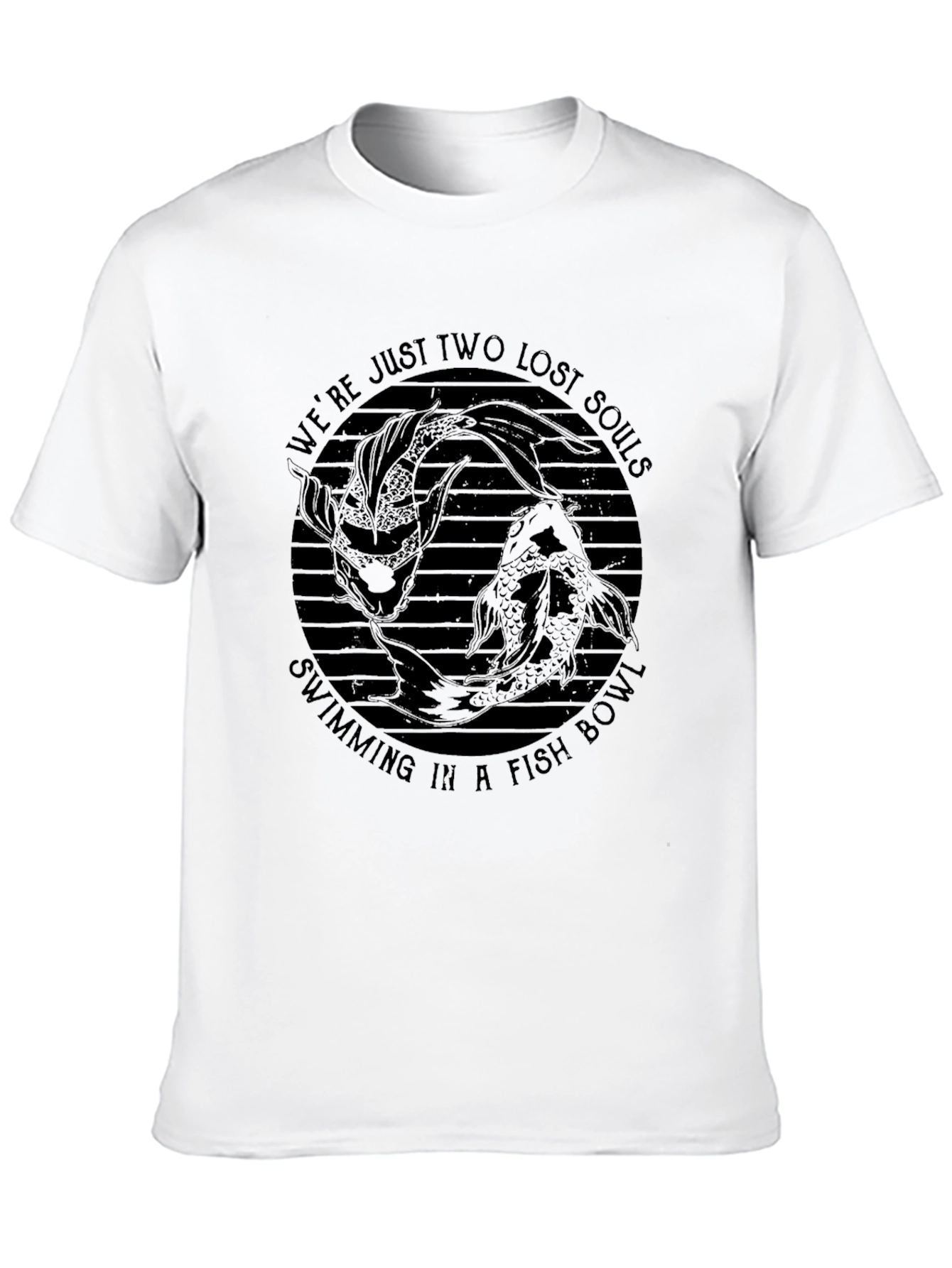 Lost Souls Fish Bowl Graphic T-Shirt - Black
