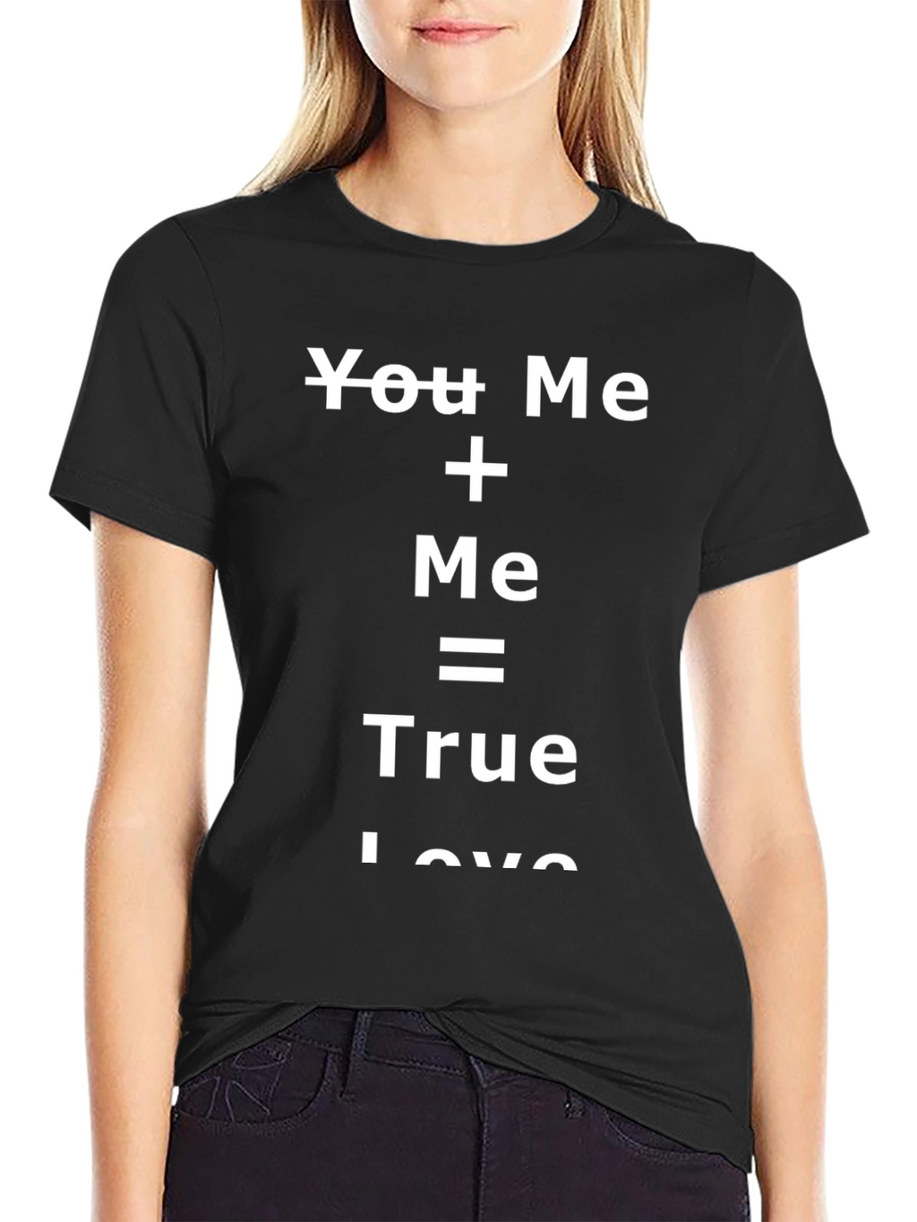 You Plus Me True Love Black T-Shirt