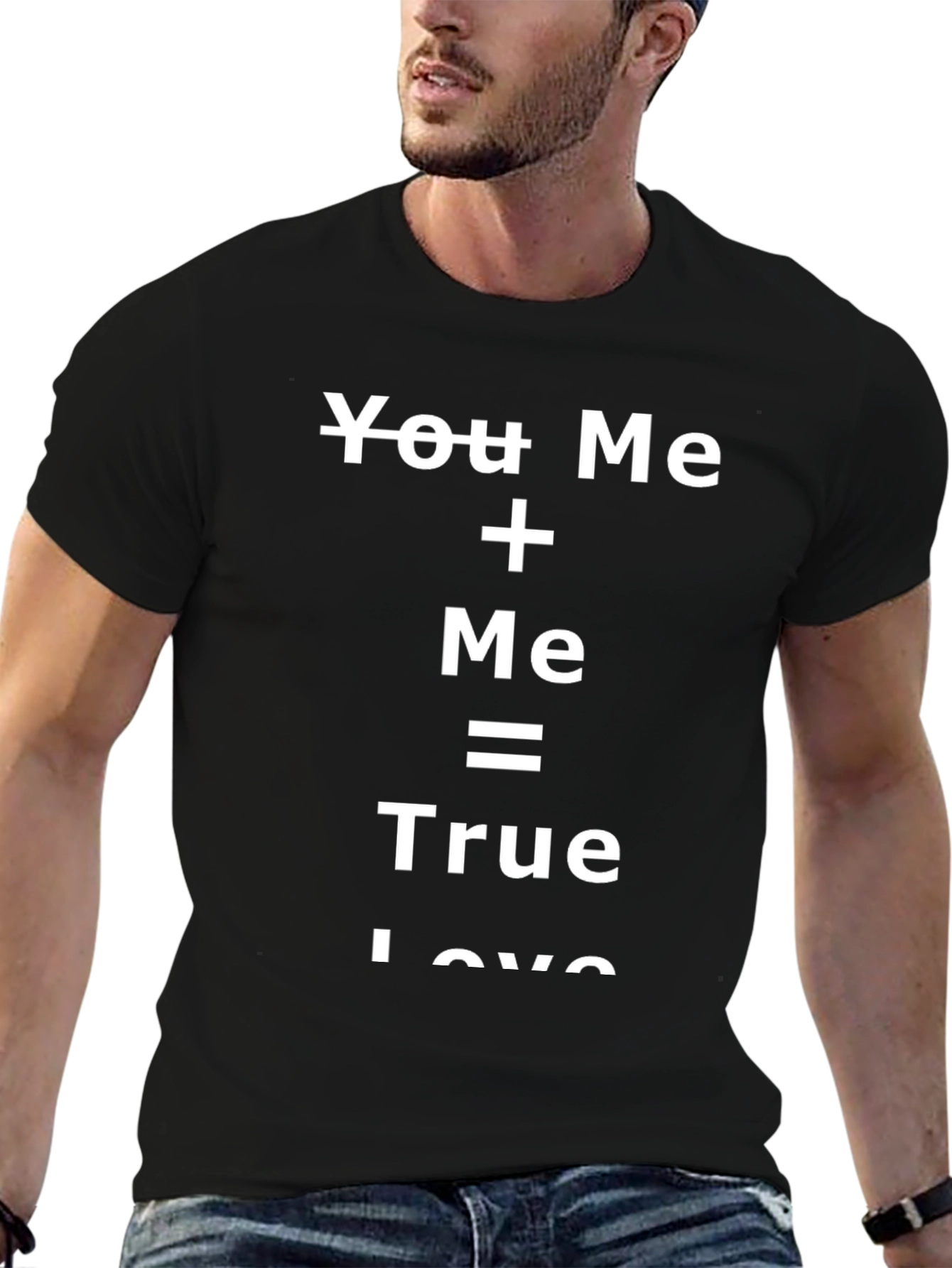 You Plus Me True Love Black T-Shirt