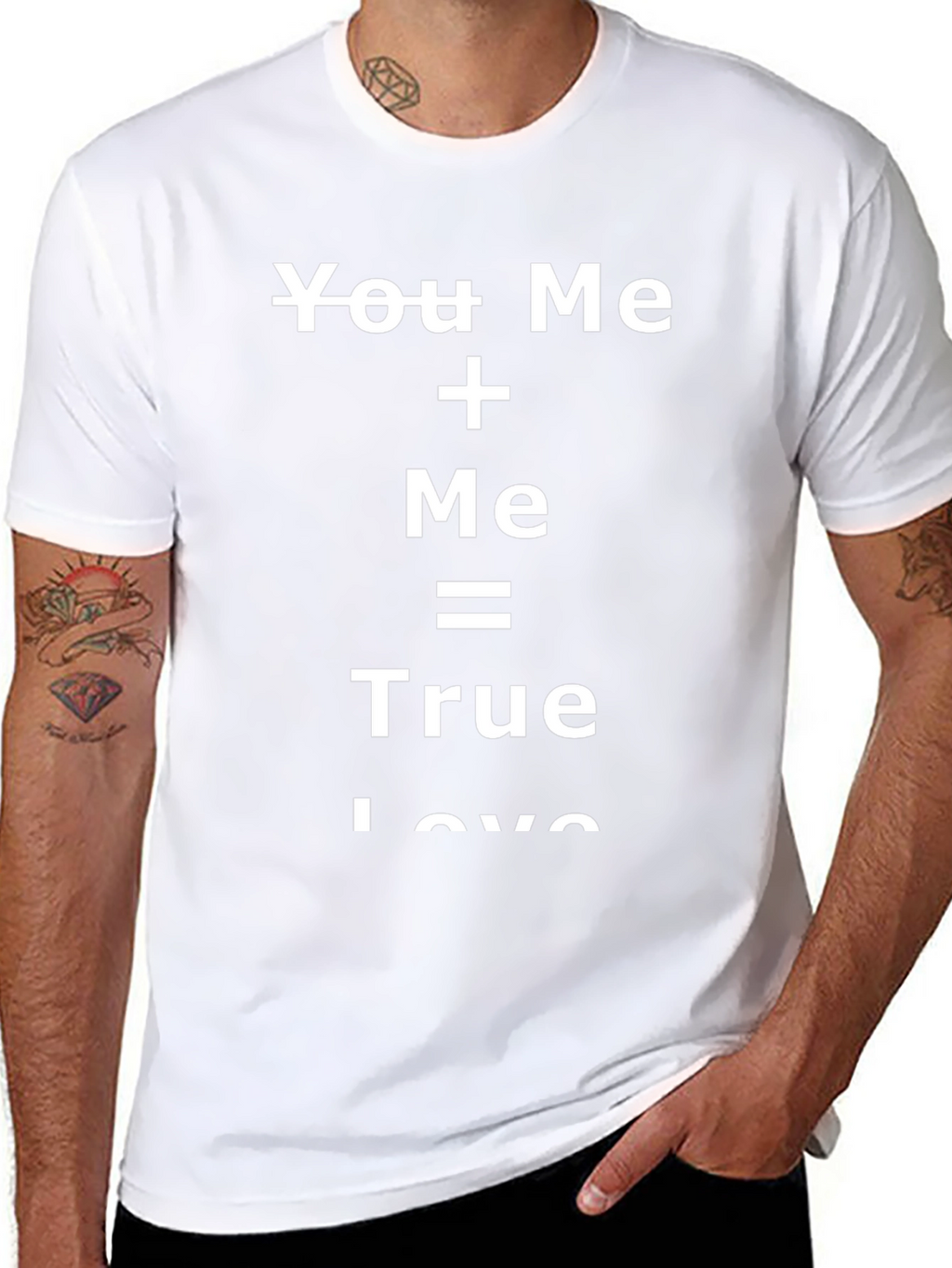 You Plus Me True Love Black T-Shirt