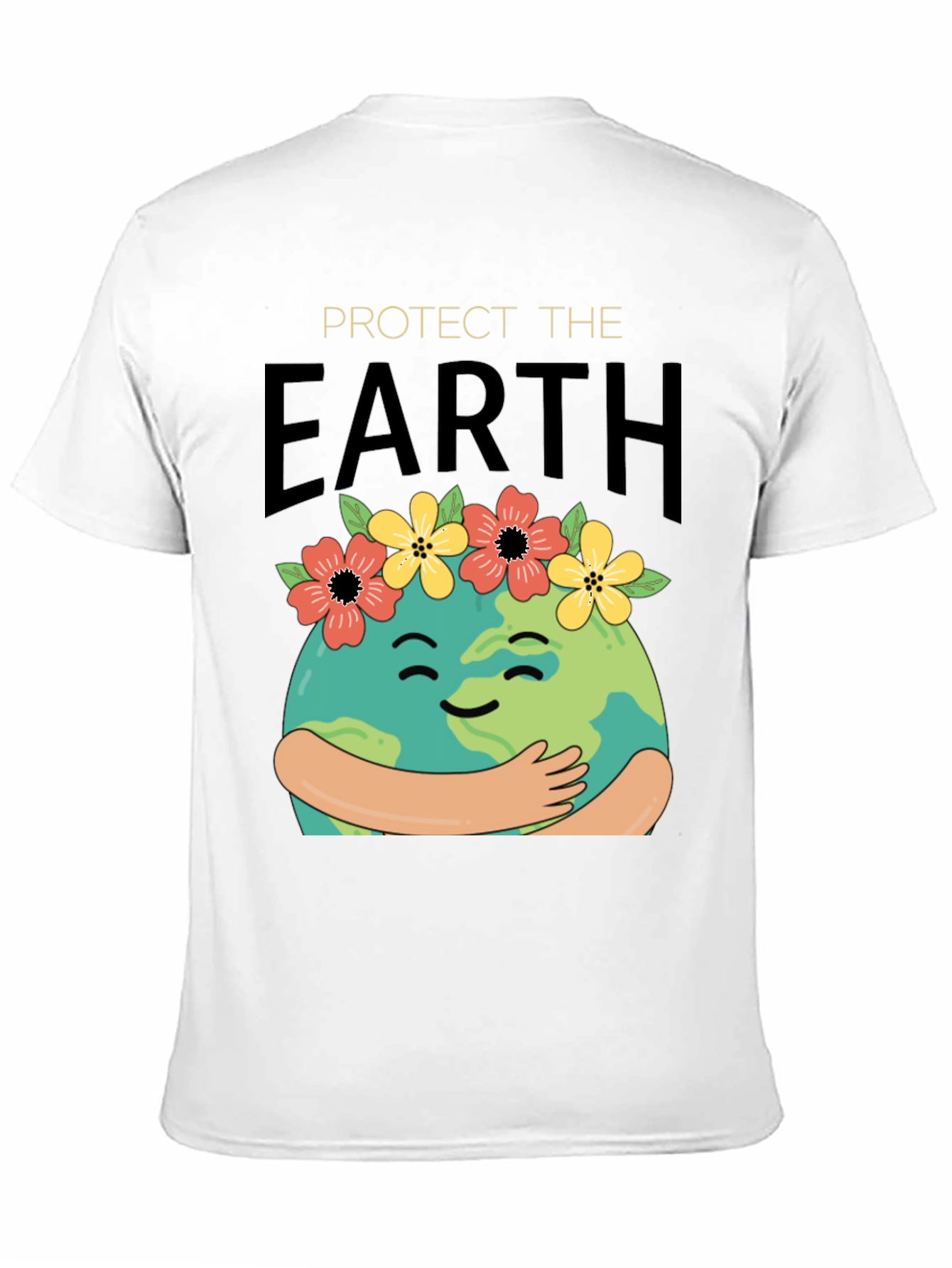 Protect The Earth T-Shirt - Hugging Globe