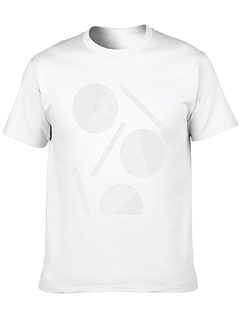 Abstract Geometric Graphic Tee - Black Cotton Blend