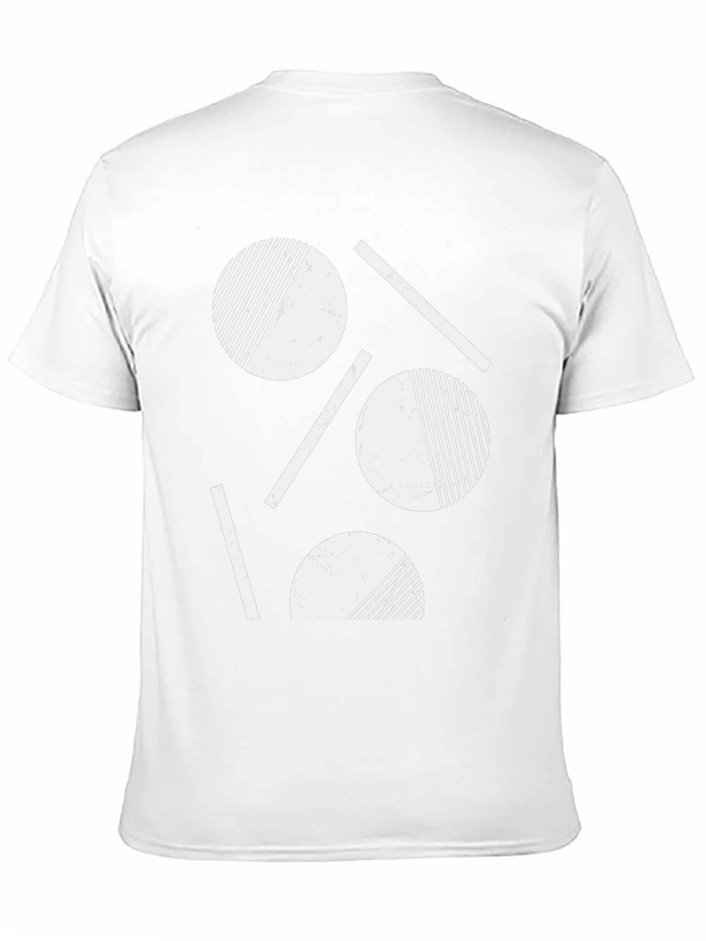 Abstract Geometric Graphic Tee - Black Cotton Blend