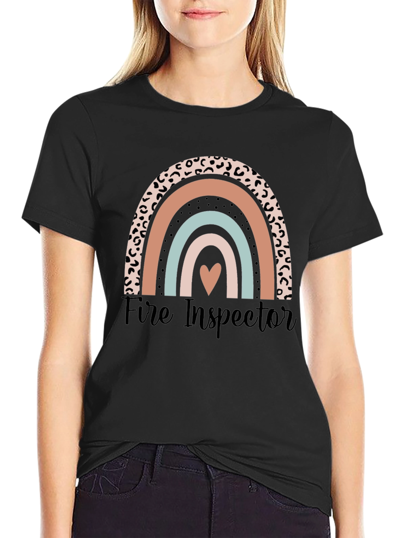 Fire Inspector Rainbow Graphic T-Shirt