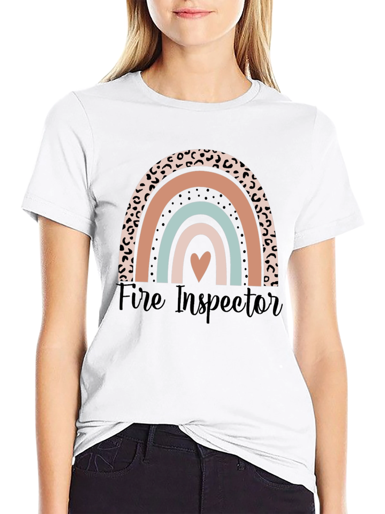 Fire Inspector Rainbow Graphic T-Shirt