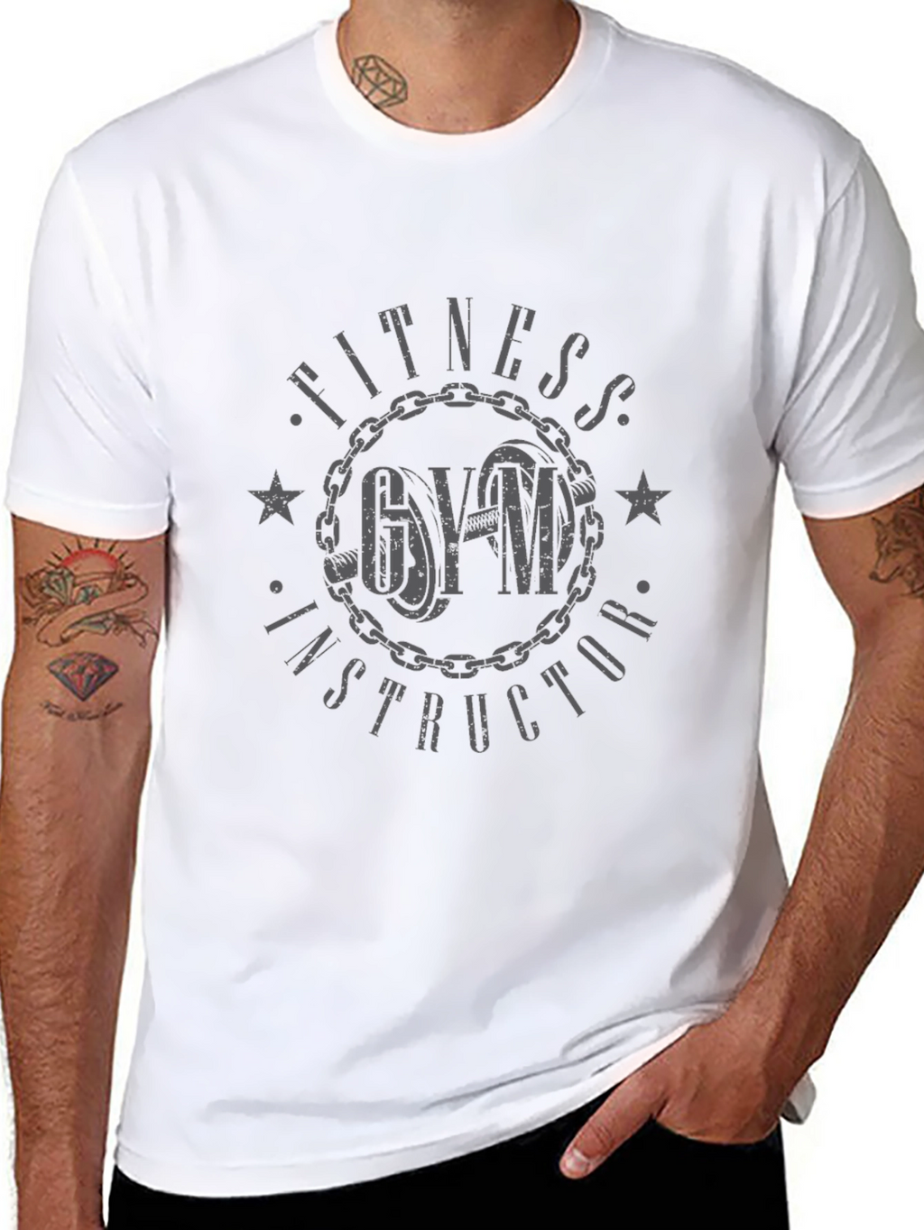 Fitness Gym Instructor Graphic Print Tee