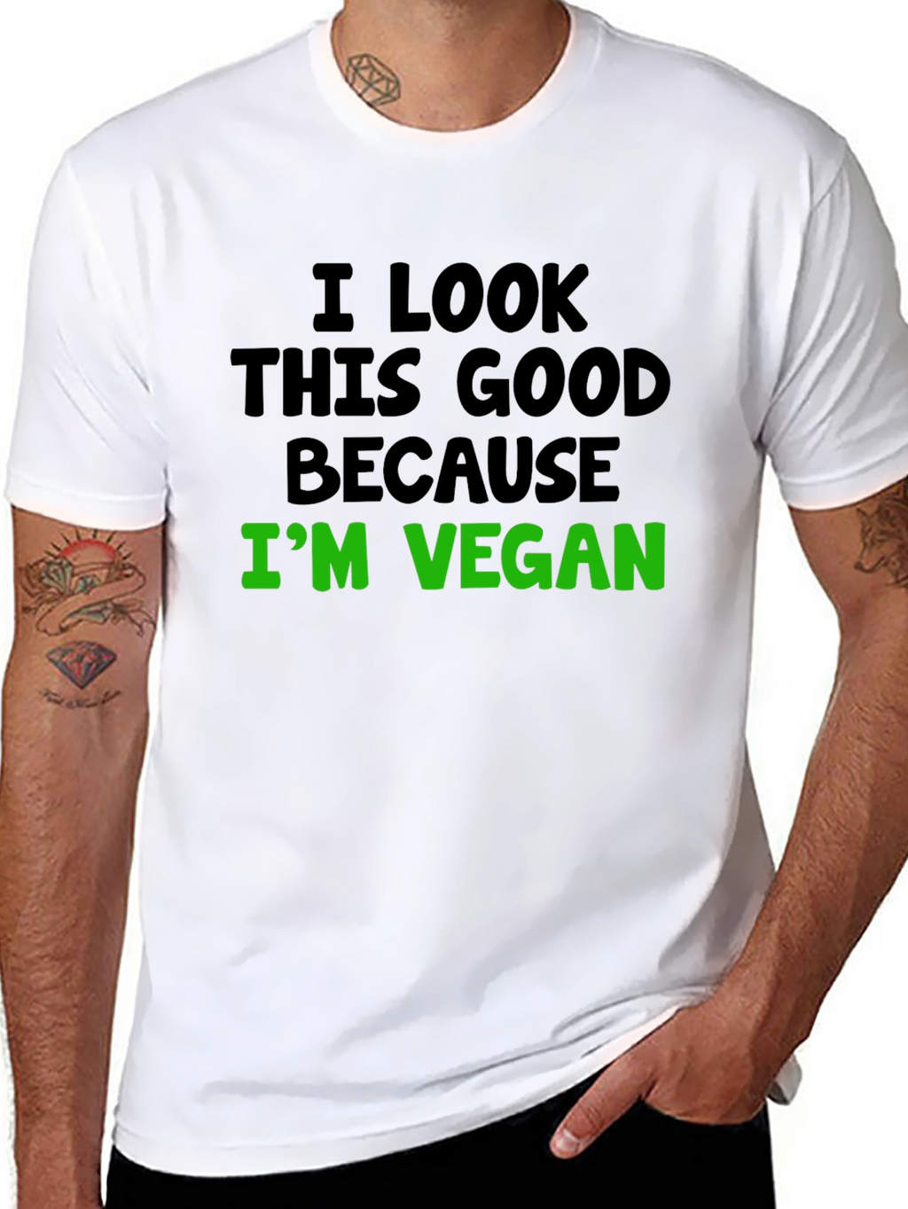 Vegan Statement T-Shirt - I Look This Good!