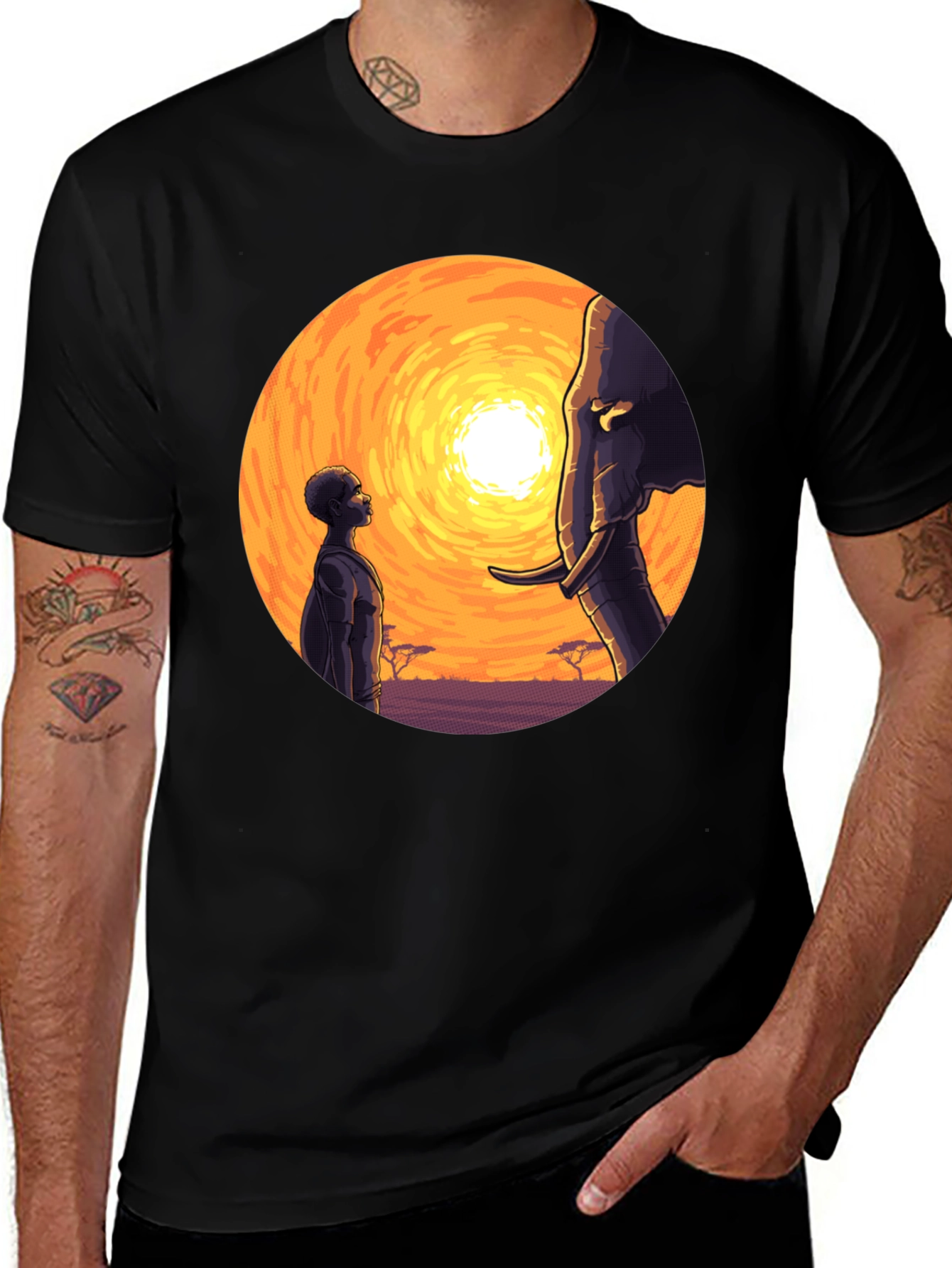African Sunset Graphic Tee
