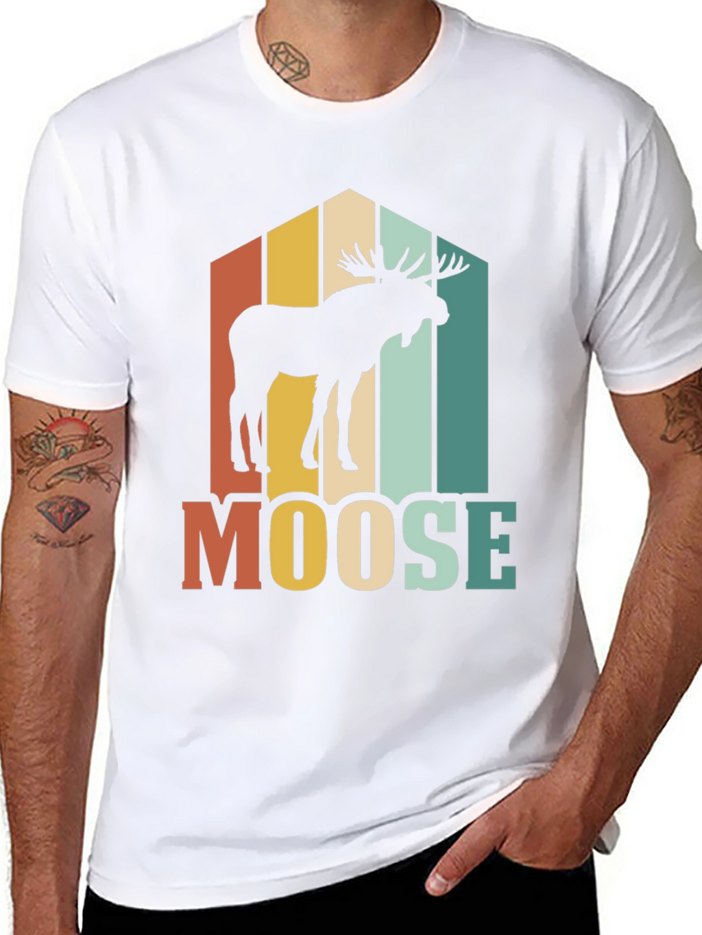 Retro Moose Graphic T-Shirt