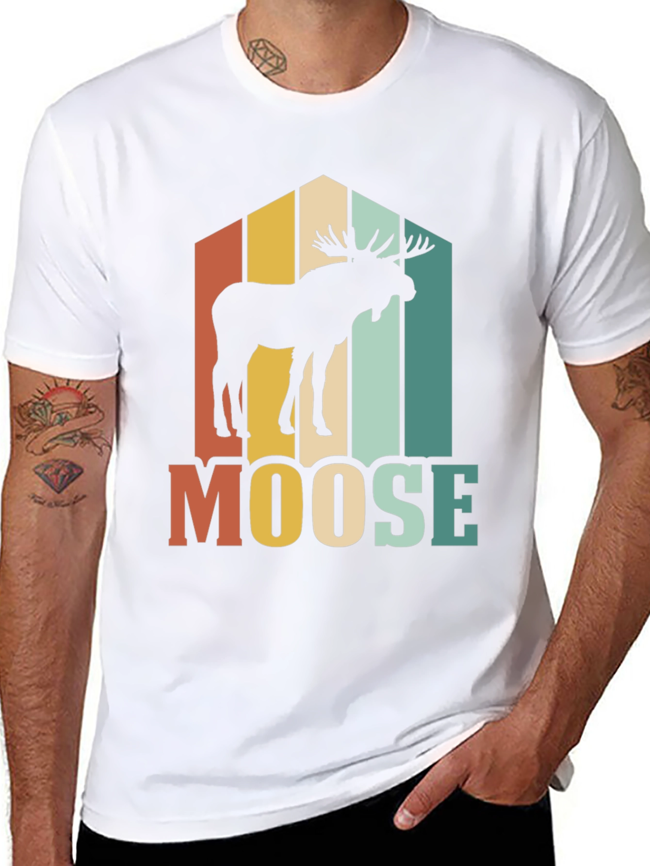 Retro Moose Graphic T-Shirt
