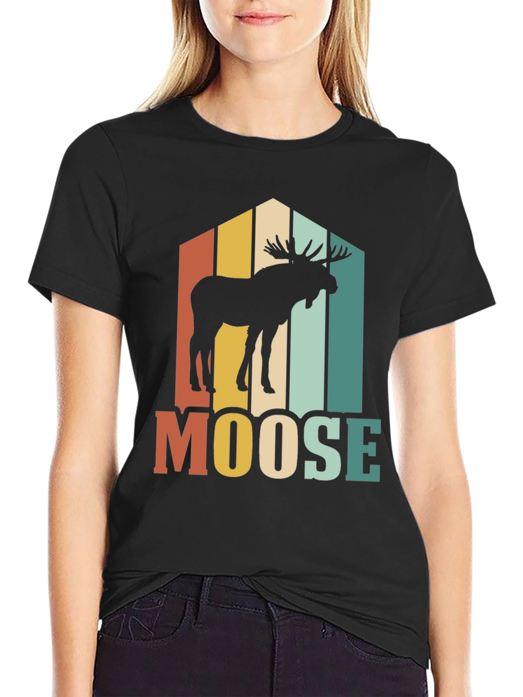 Retro Moose Graphic T-Shirt