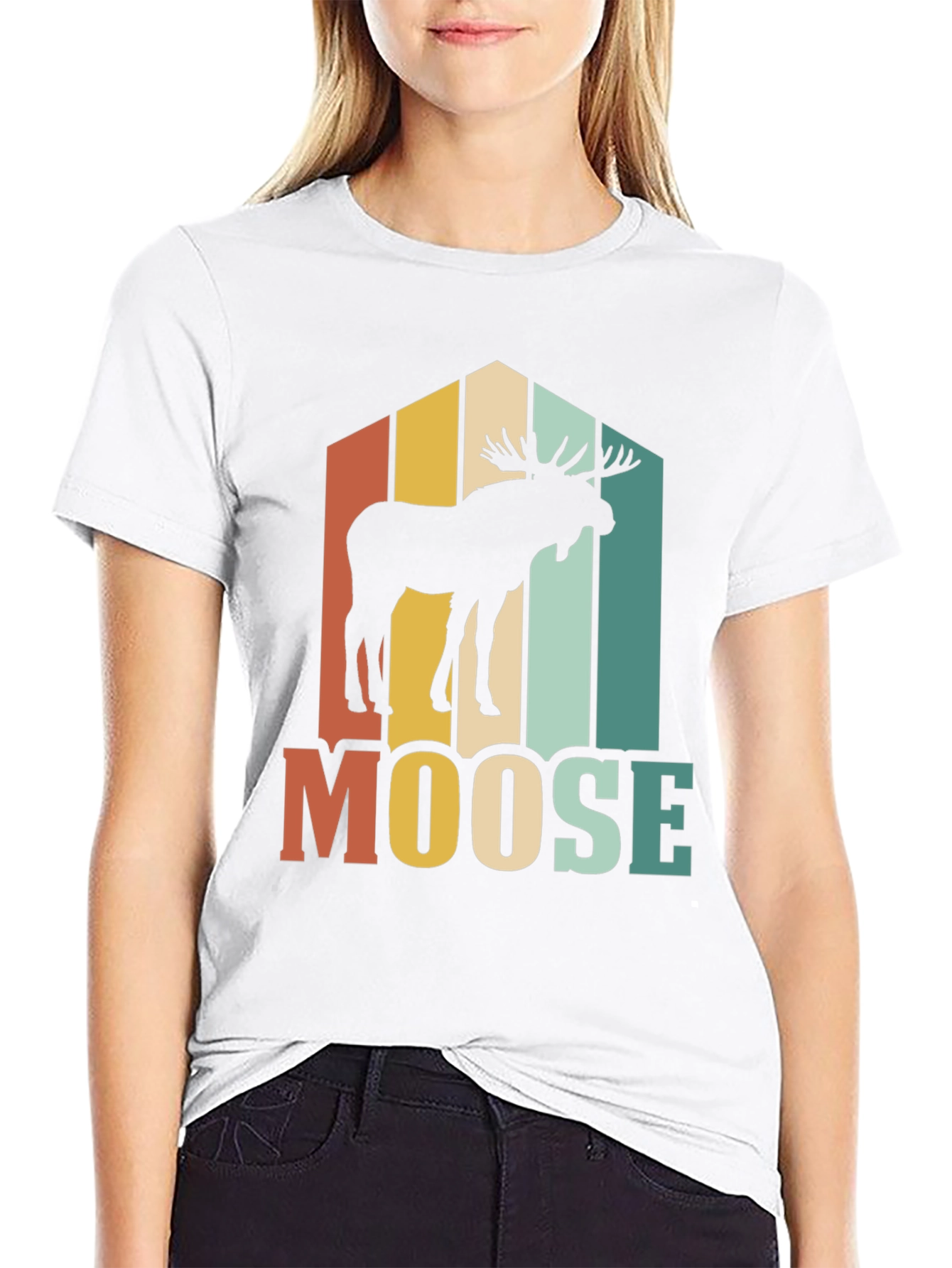 Retro Moose Graphic T-Shirt