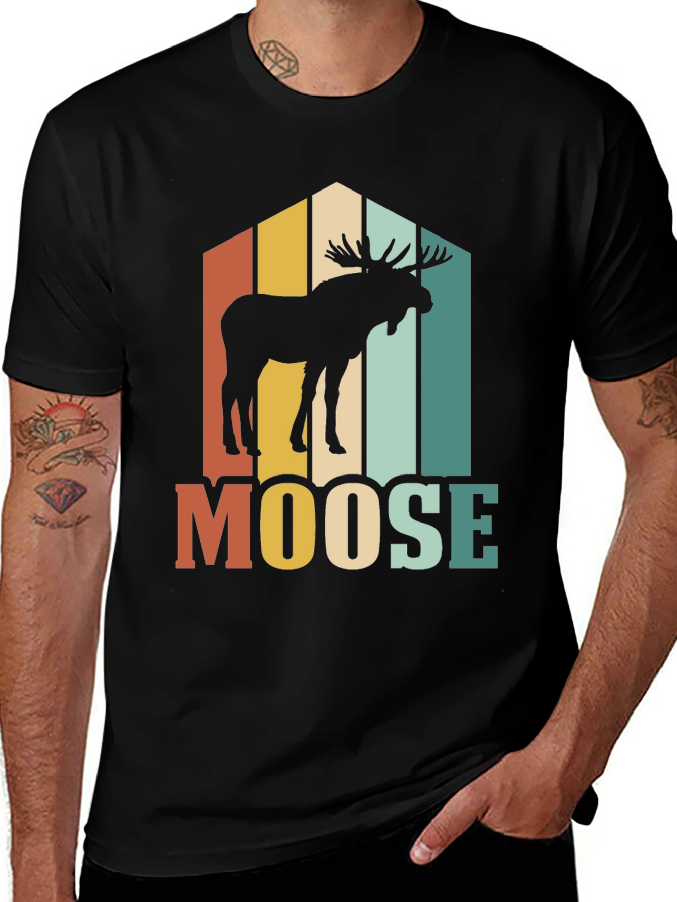 Retro Moose Graphic T-Shirt