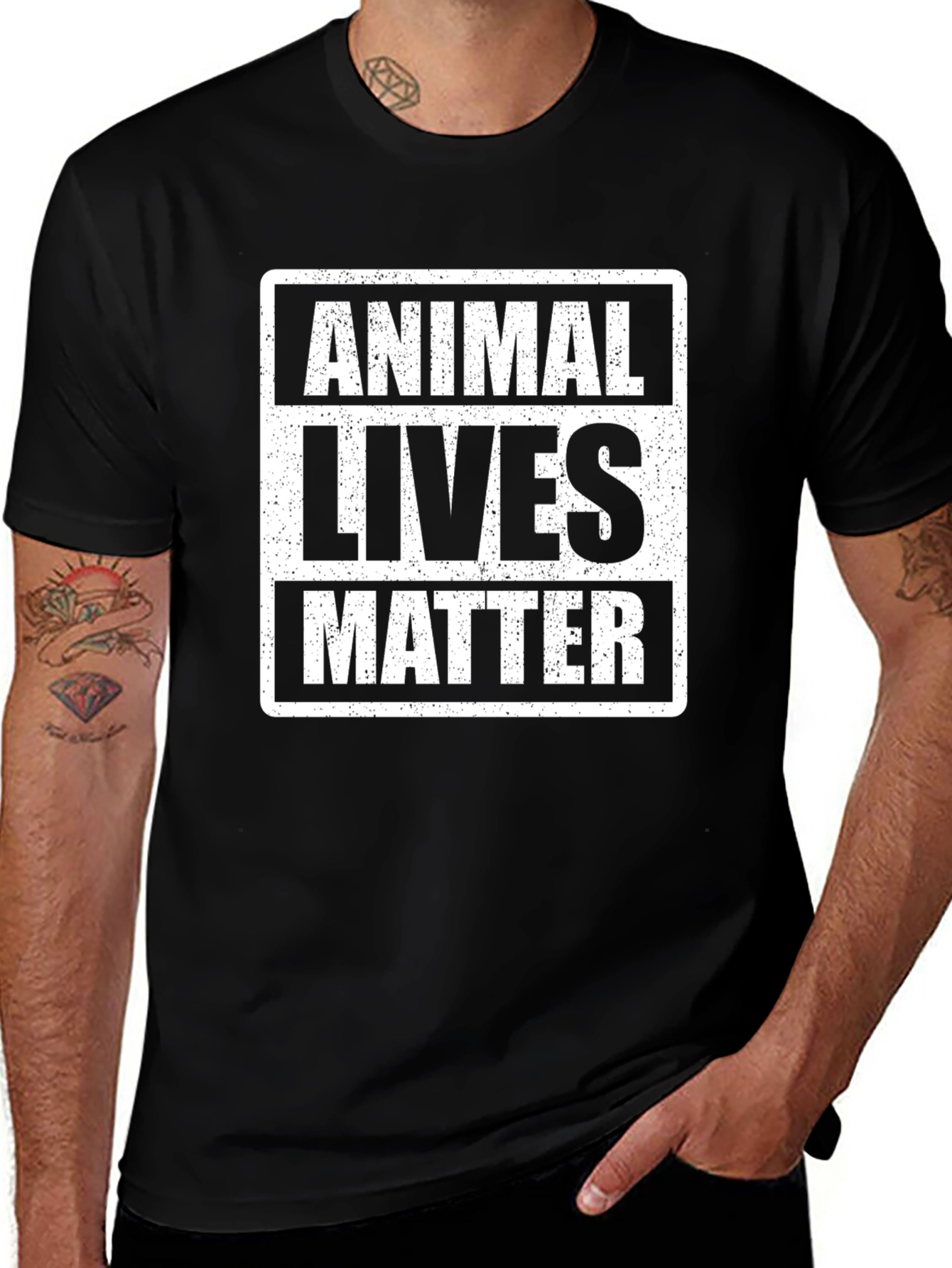 Animal Lives Matter Graphic Tee - Black
