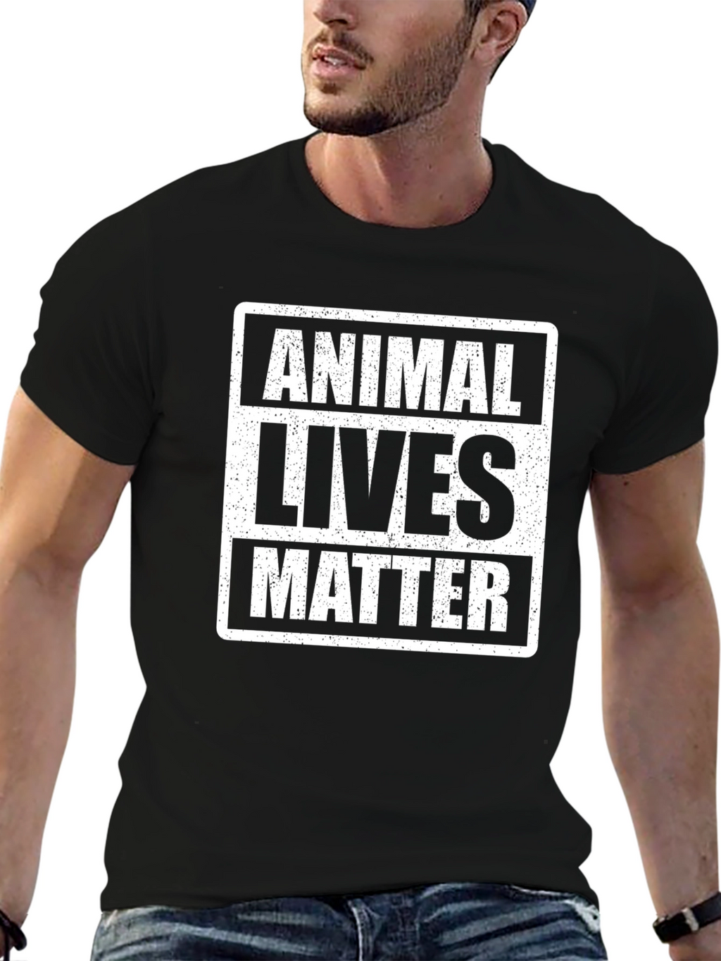 Animal Lives Matter Graphic Tee - Black