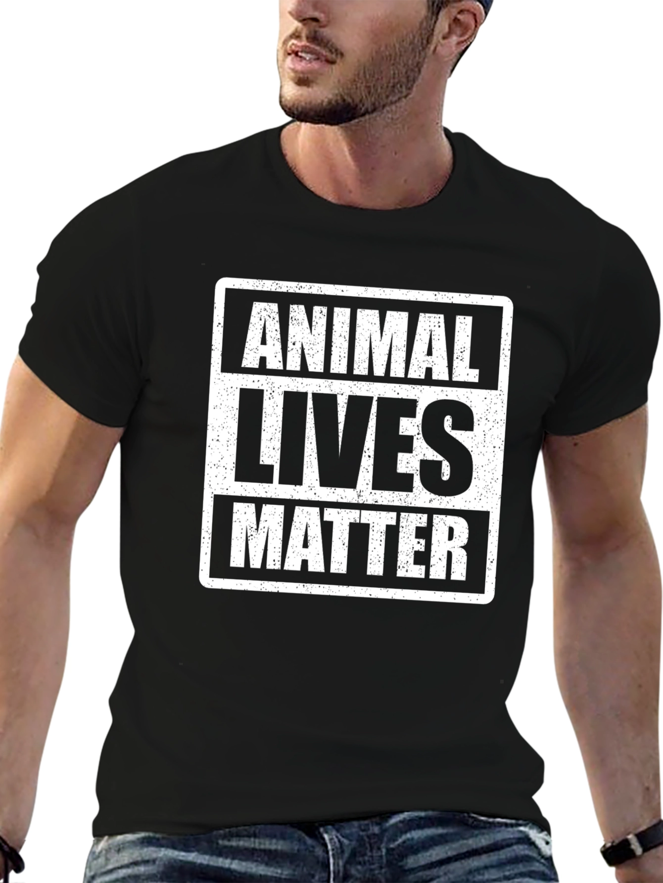Animal Lives Matter Graphic Tee - Black