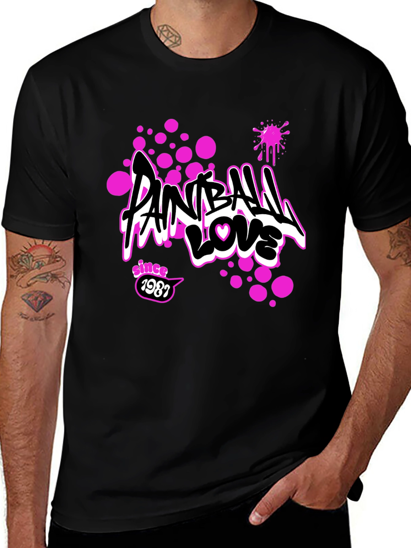 Paintball Love Tee - Since 1987 Graphic Print T-Shirt