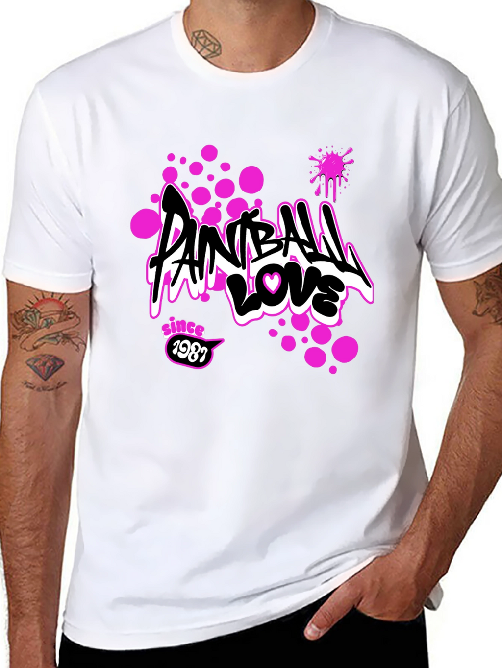 Paintball Love Tee - Since 1987 Graphic Print T-Shirt