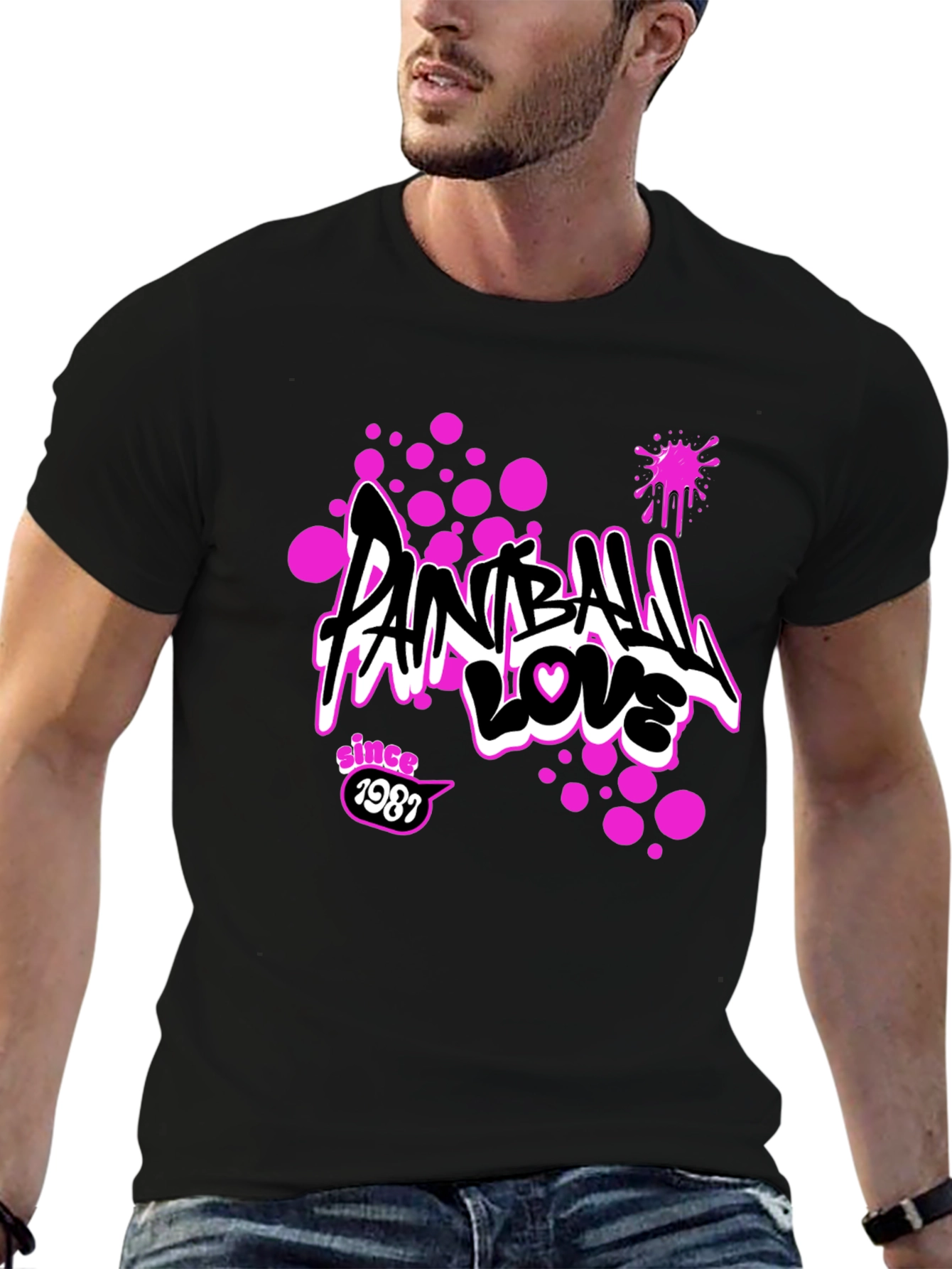 Paintball Love Tee - Since 1987 Graphic Print T-Shirt