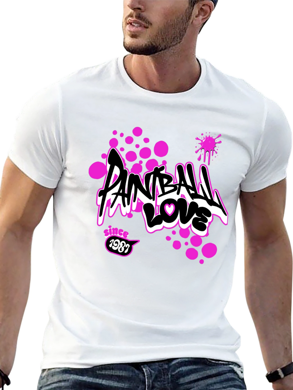 Paintball Love Tee - Since 1987 Graphic Print T-Shirt