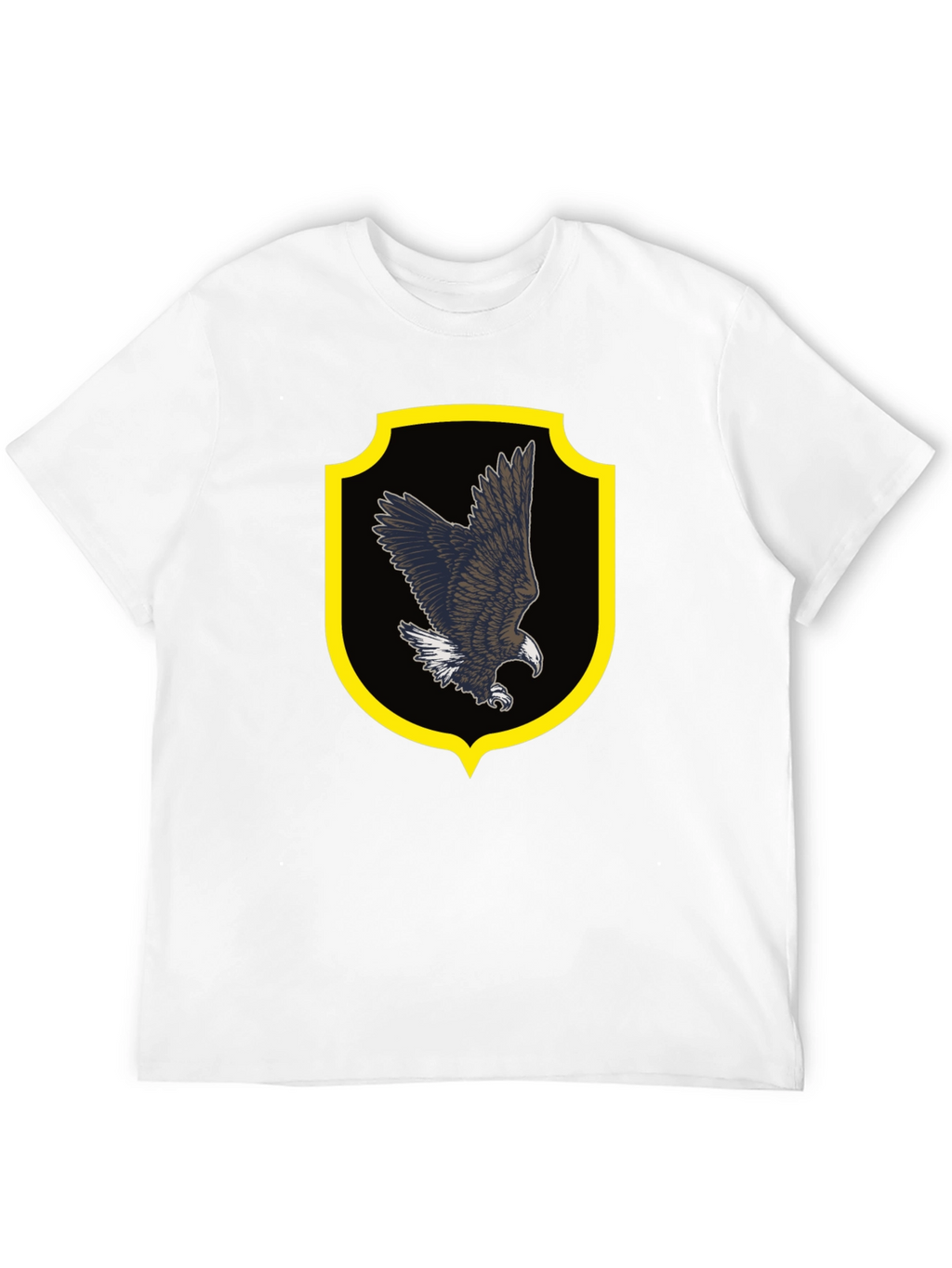Eagle Crest Graphic Tee - Black Cotton Shirt