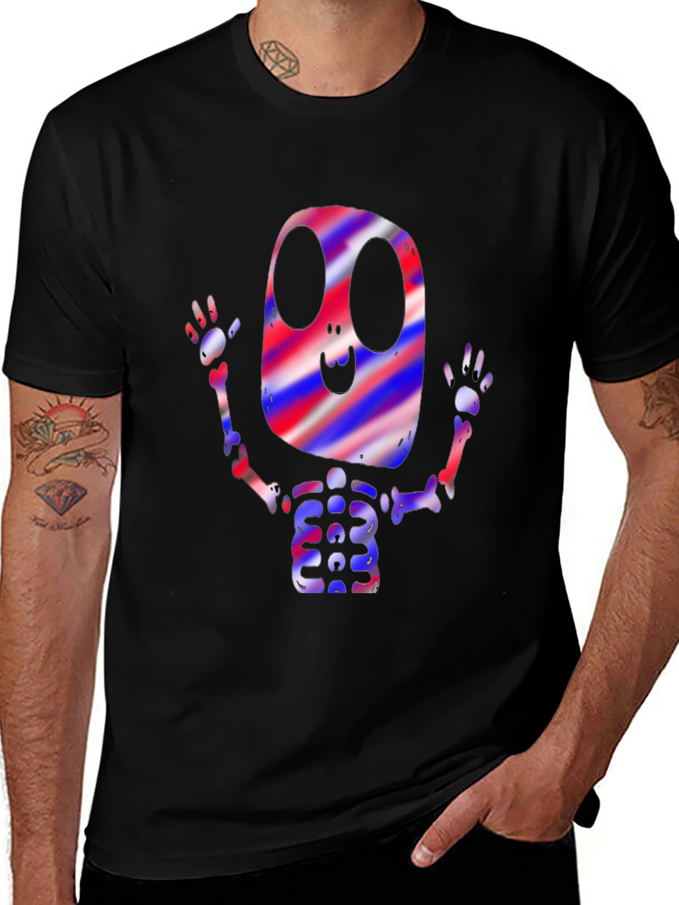 Spooky Skeleton Graphic Tee - Halloween Ready!
