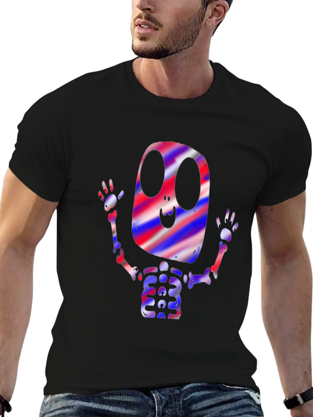 Spooky Skeleton Graphic Tee - Halloween Ready!