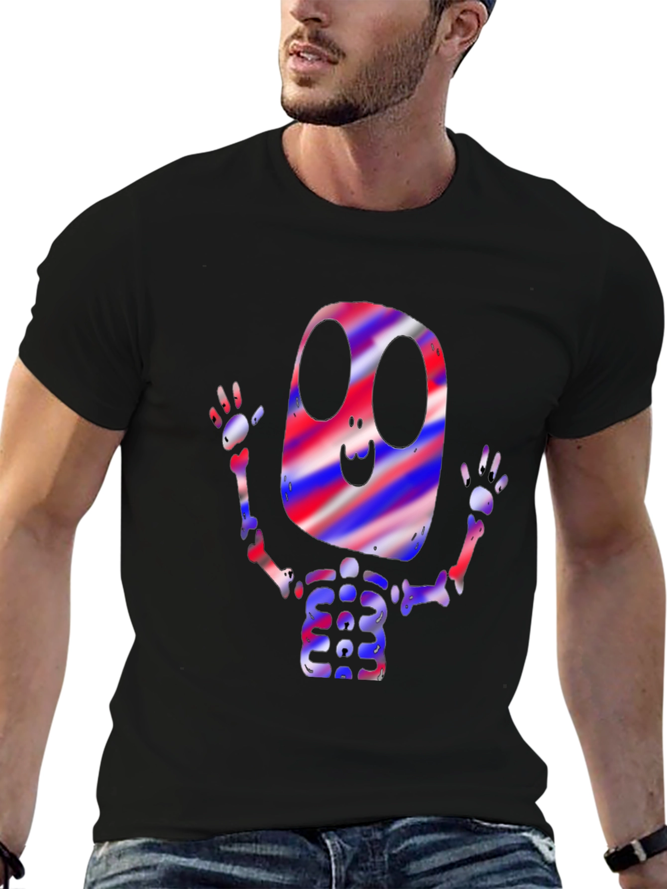 Spooky Skeleton Graphic Tee - Halloween Ready!
