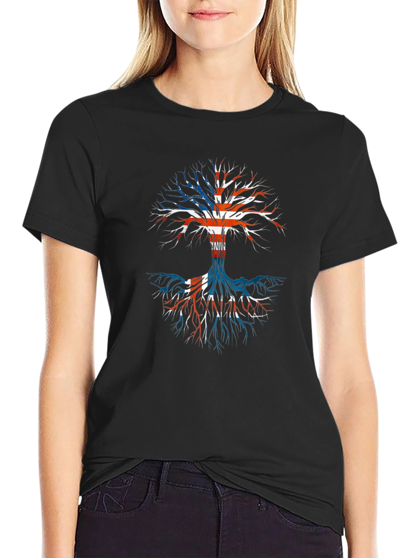 Union Jack Tree Black T-Shirt