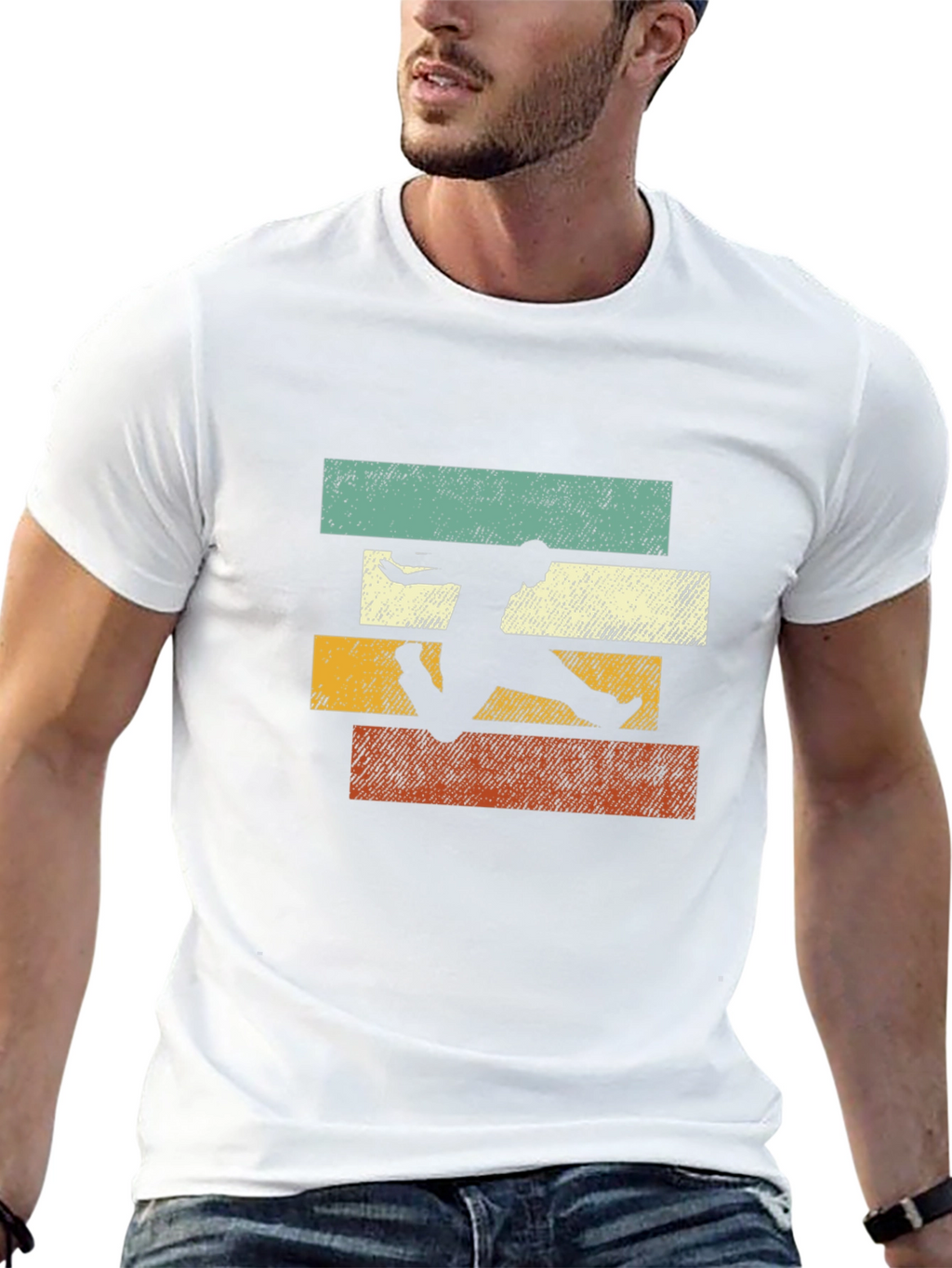 Retro Style Athlete Graphic T-Shirt