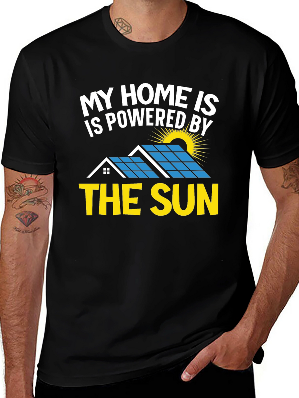 Solar Powered Home T-Shirt - Eco Friendly