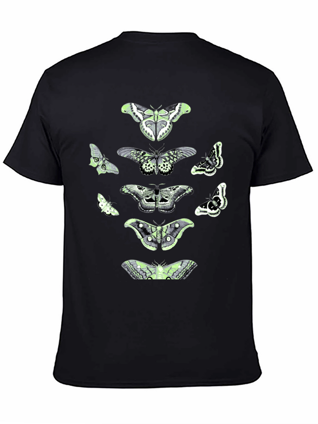 Moth Graphic Tee - Black Cotton Blend