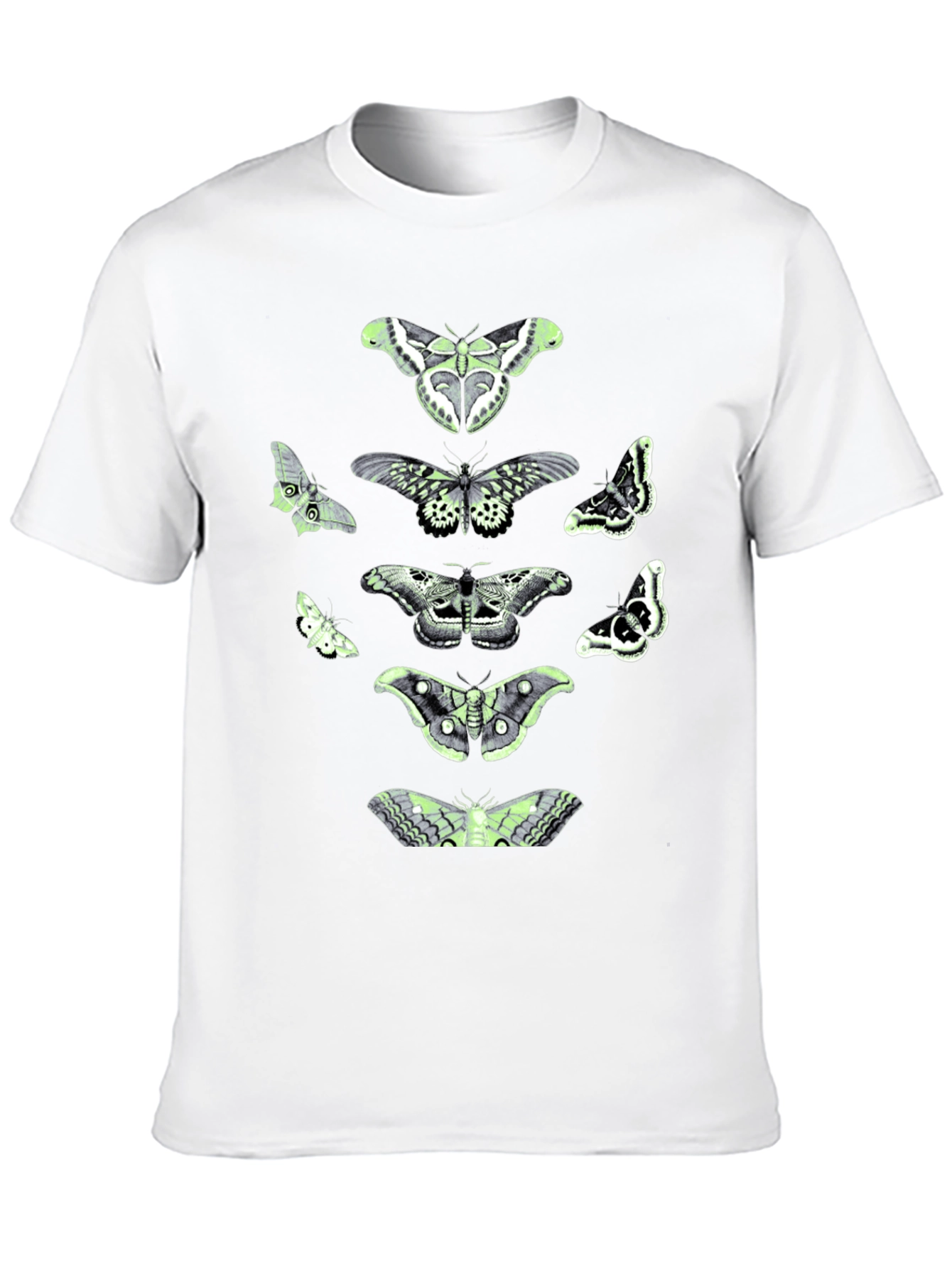 Moth Graphic Tee - Black Cotton Blend