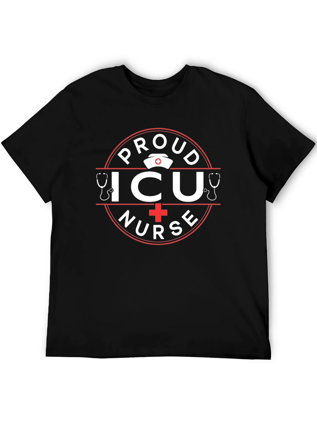 Proud ICU Nurse T-Shirt - Black