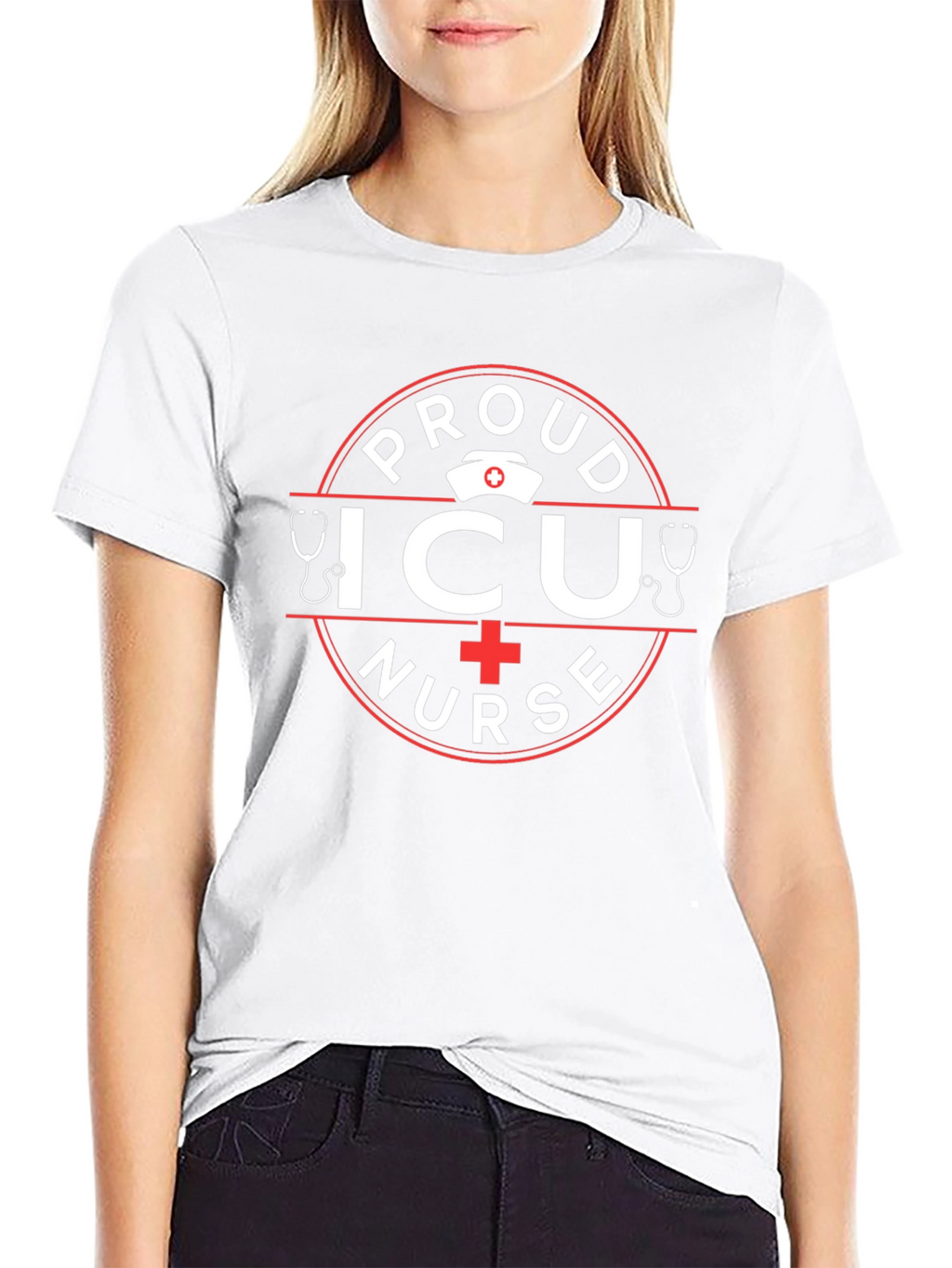 Proud ICU Nurse T-Shirt - Black
