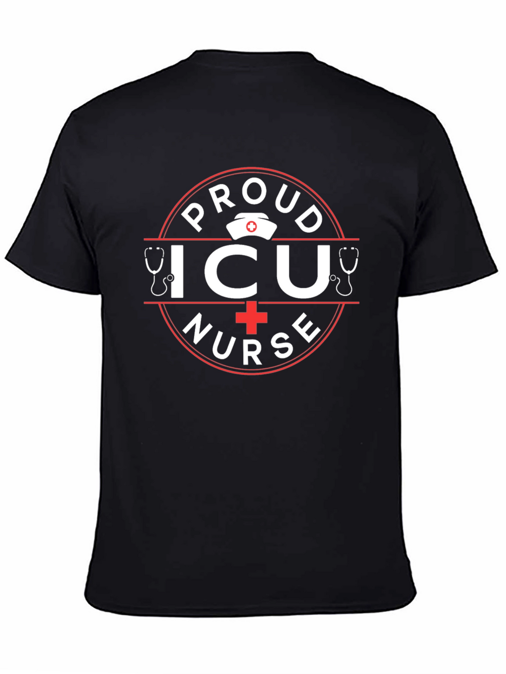 Proud ICU Nurse T-Shirt - Black