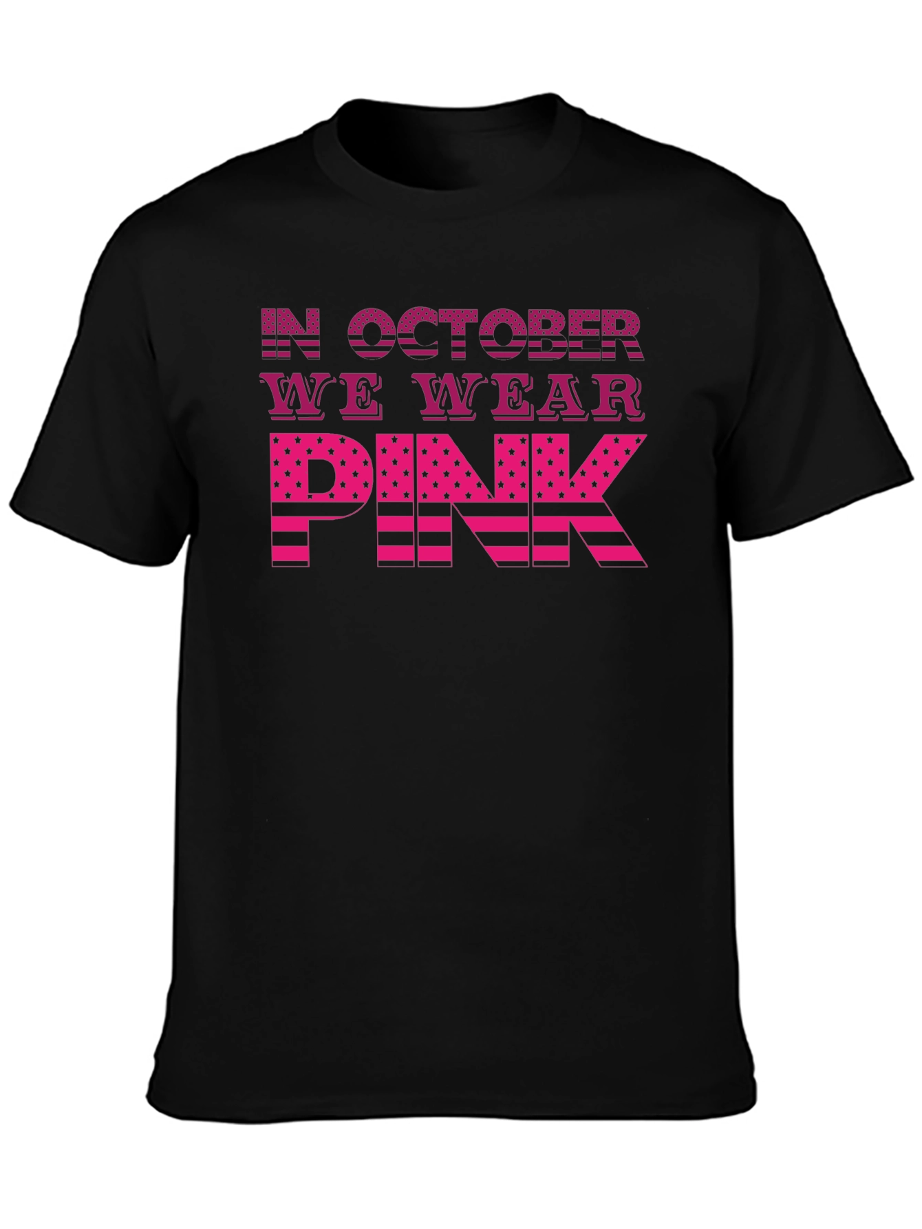 In October We Wear Pink Breast Cancer Awareness T-Shirt