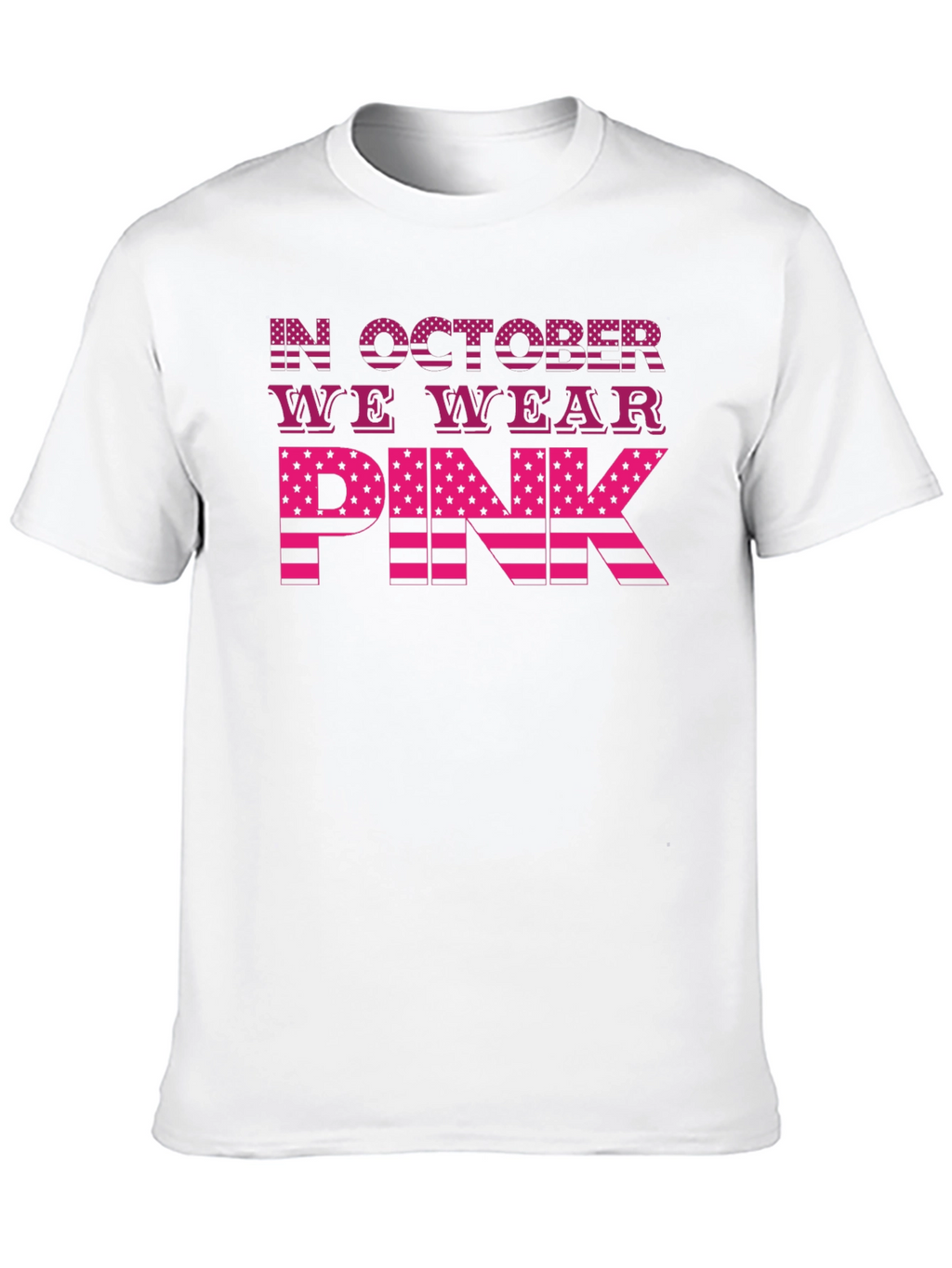 In October We Wear Pink Breast Cancer Awareness T-Shirt