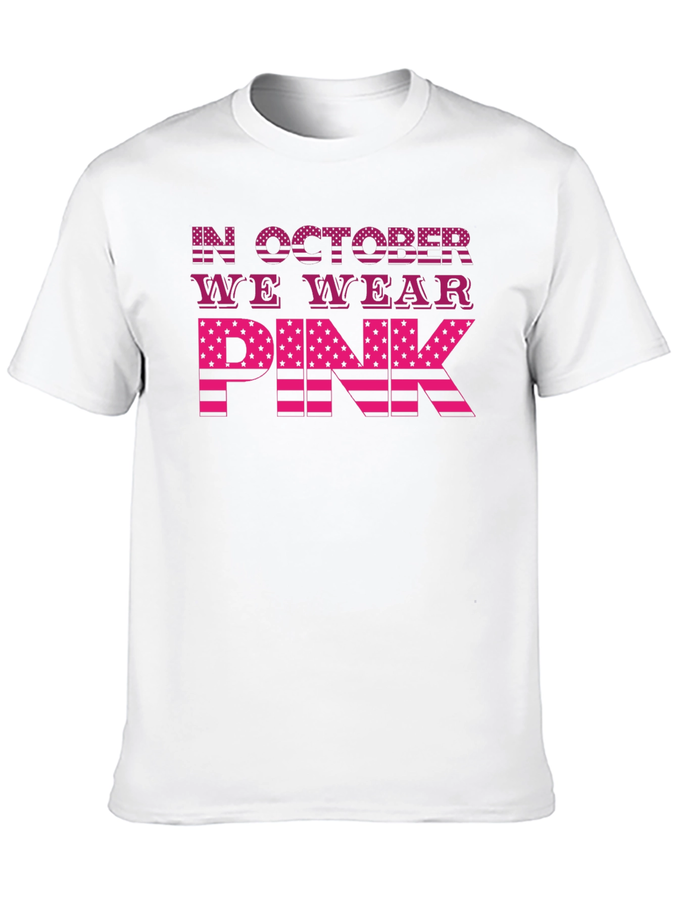 In October We Wear Pink Breast Cancer Awareness T-Shirt