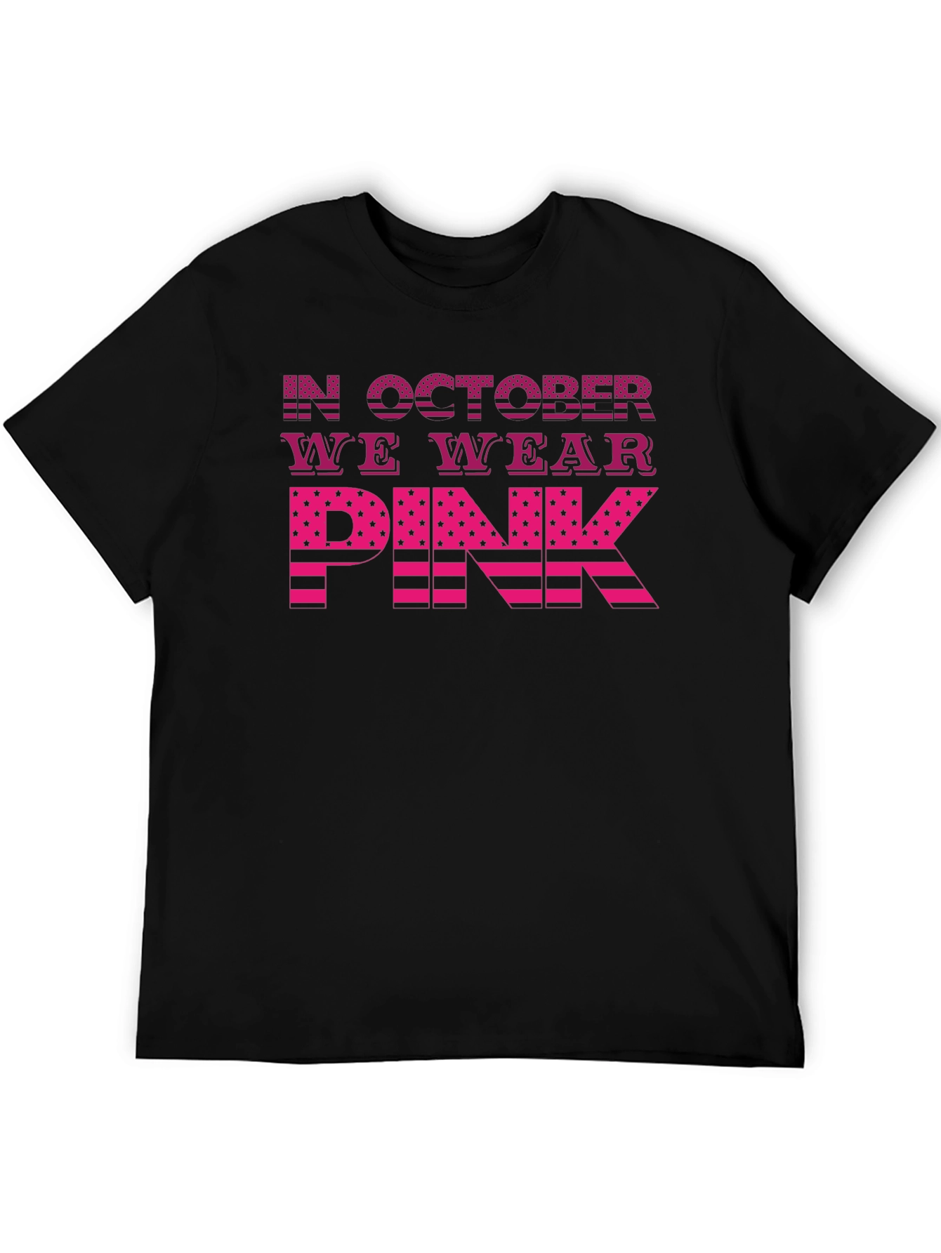 In October We Wear Pink Breast Cancer Awareness T-Shirt