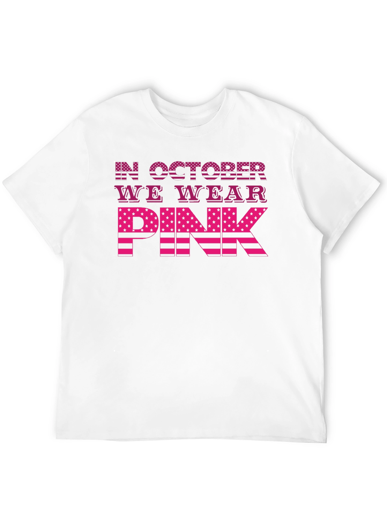 In October We Wear Pink Breast Cancer Awareness T-Shirt