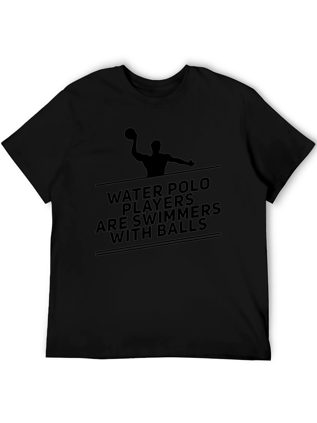 Water Polo Players Graphic Tee - Swimmers With Balls T-Shirt