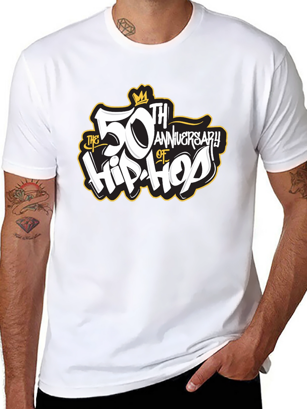50th Anniversary of Hip-Hop Black T-Shirt