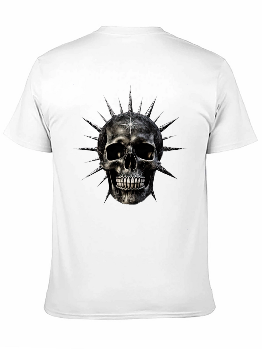 Skull & Spike Graphic Print Mens Black T-Shirt