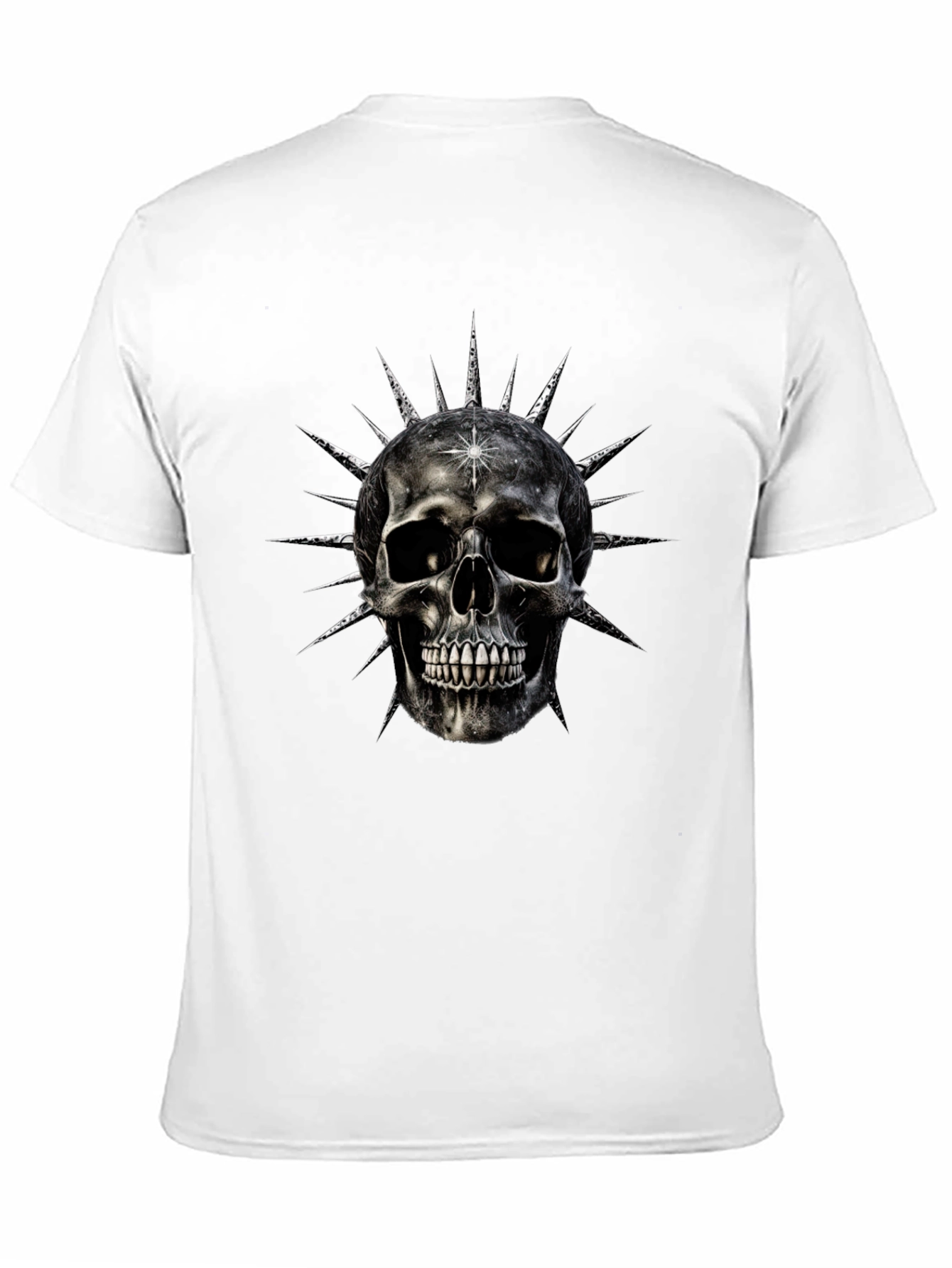 Skull & Spike Graphic Print Mens Black T-Shirt